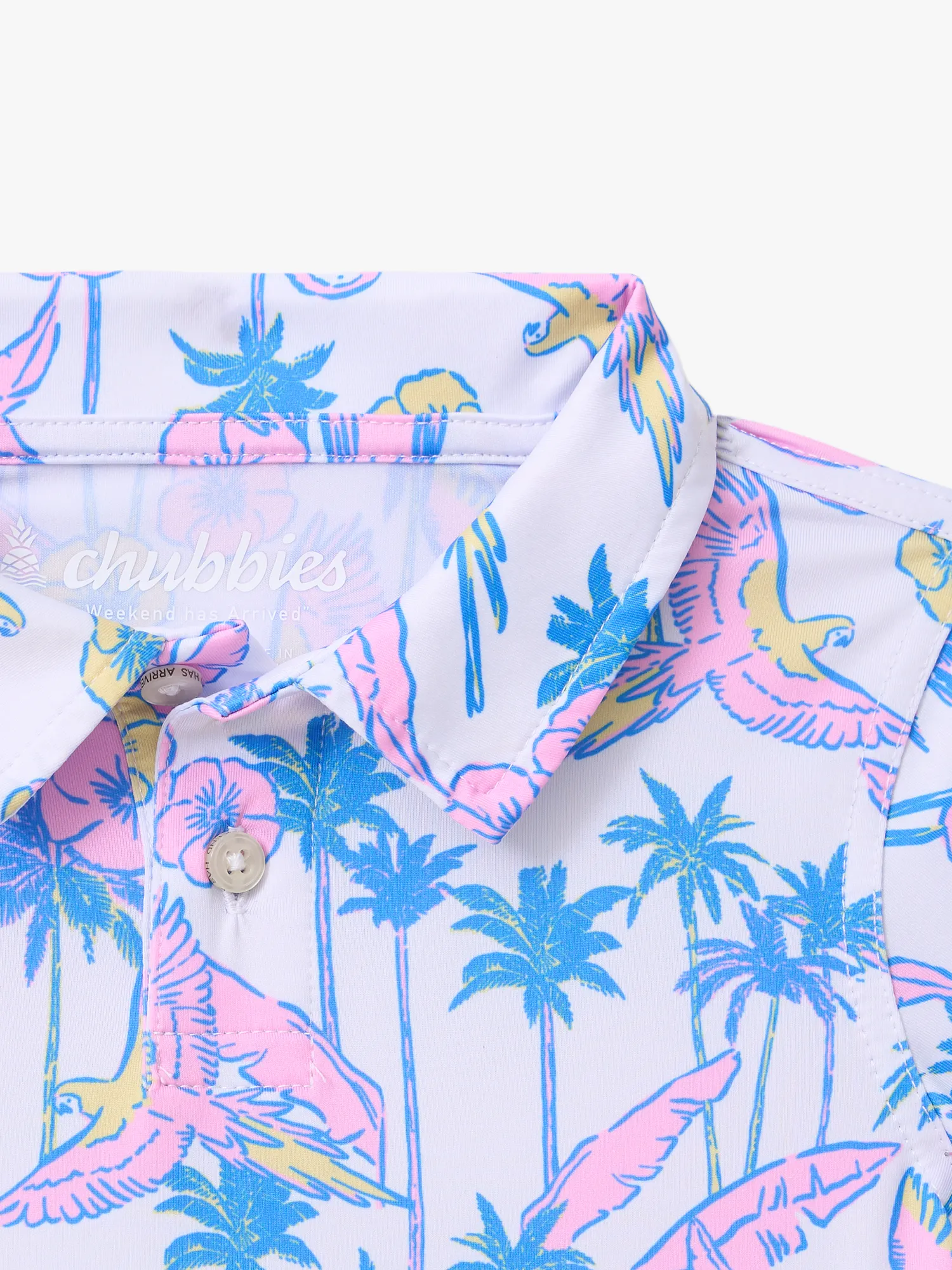 The Lil Flock Party (Toddler Performance Polo)- White - Image 3