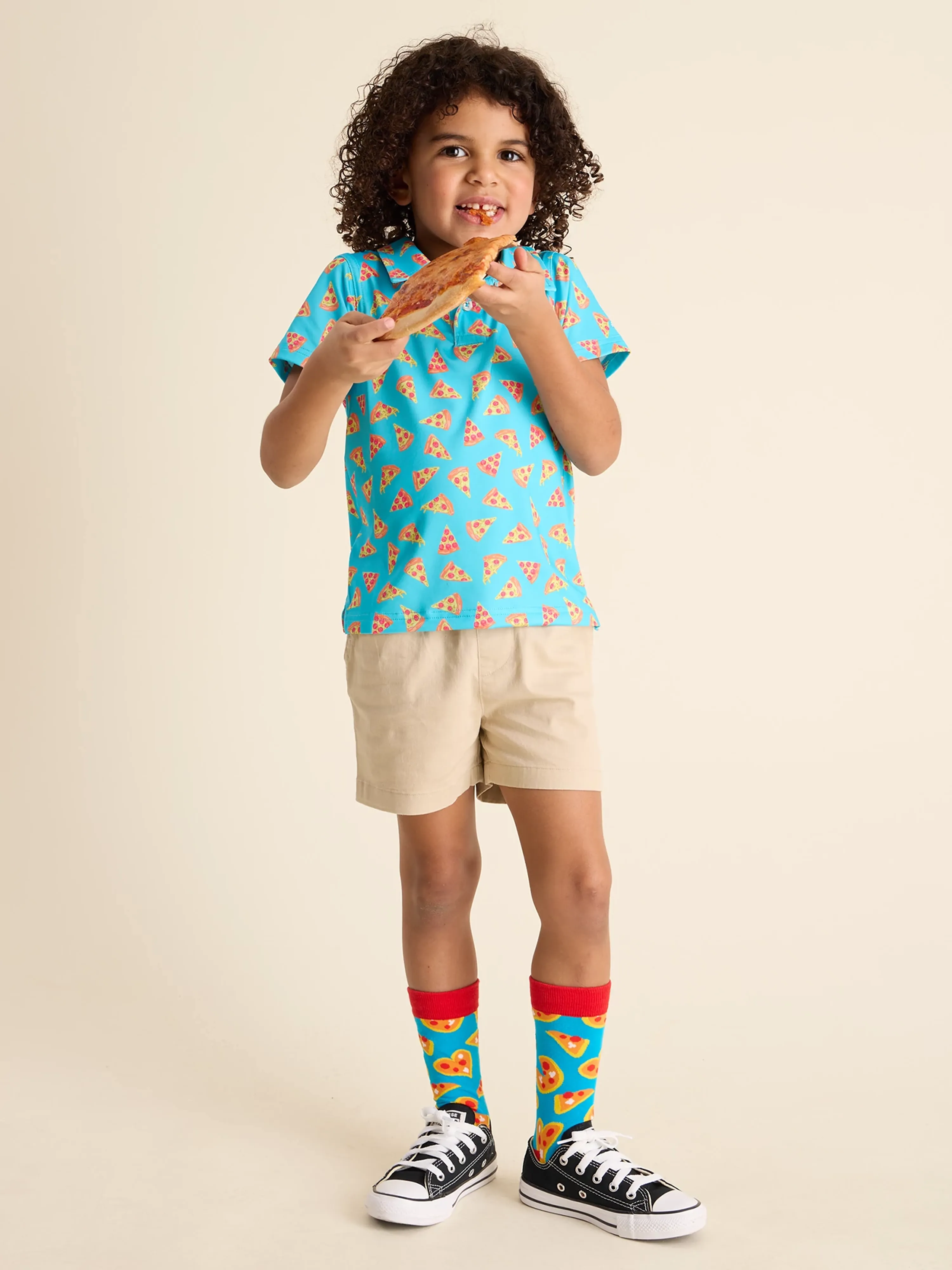 The Lil Packed Pizza For Lunch (Toddler Performance Polo) - Image 5