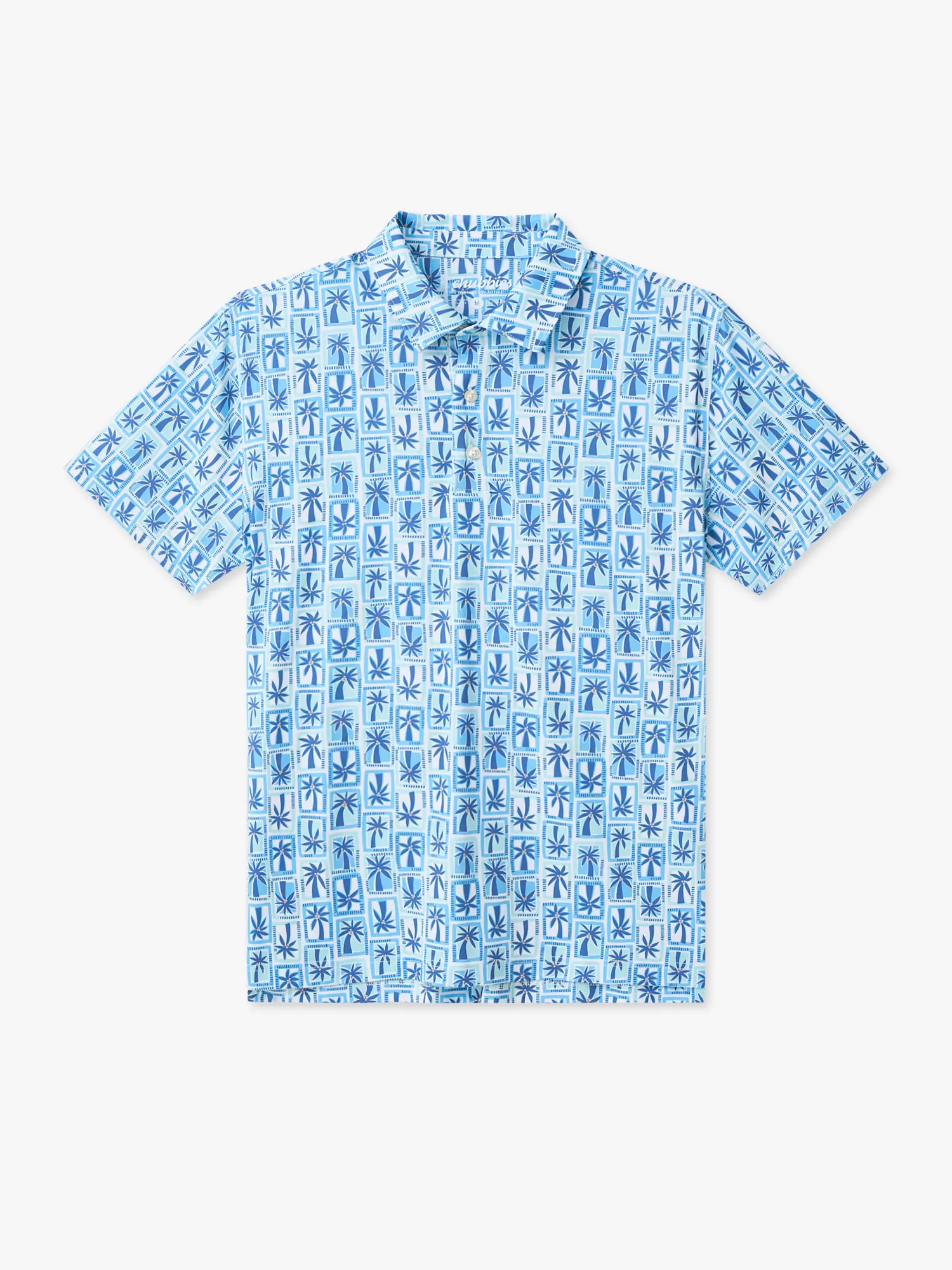 The Miami Mosaic (Performance Polo)- Blue - Image 5