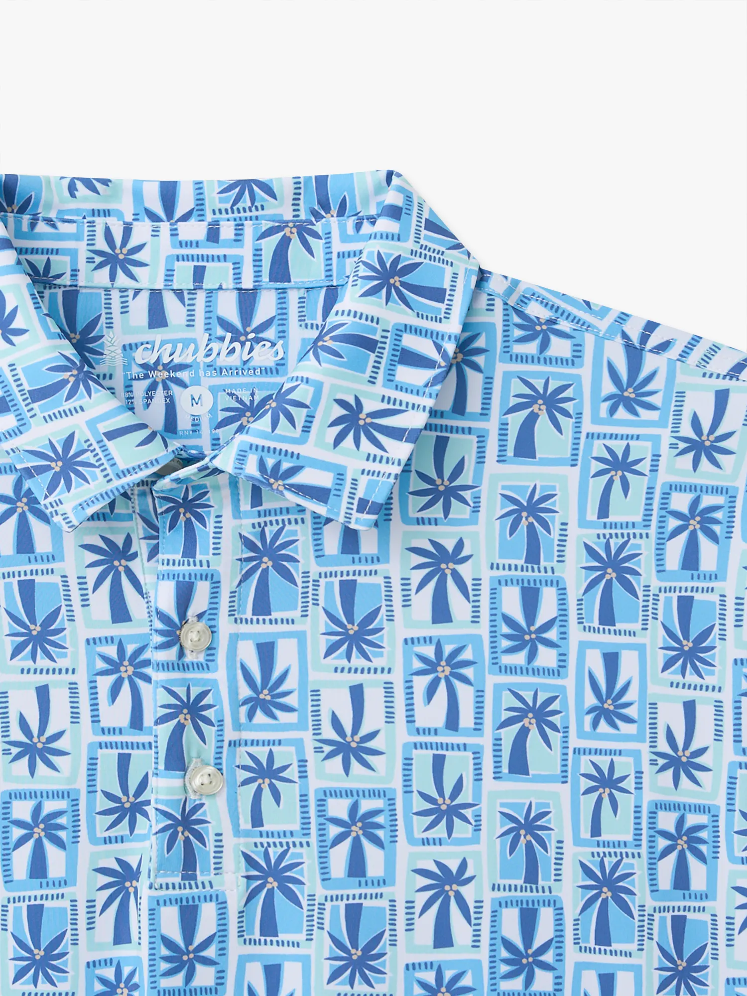 The Miami Mosaic (Performance Polo)- Blue - Image 6