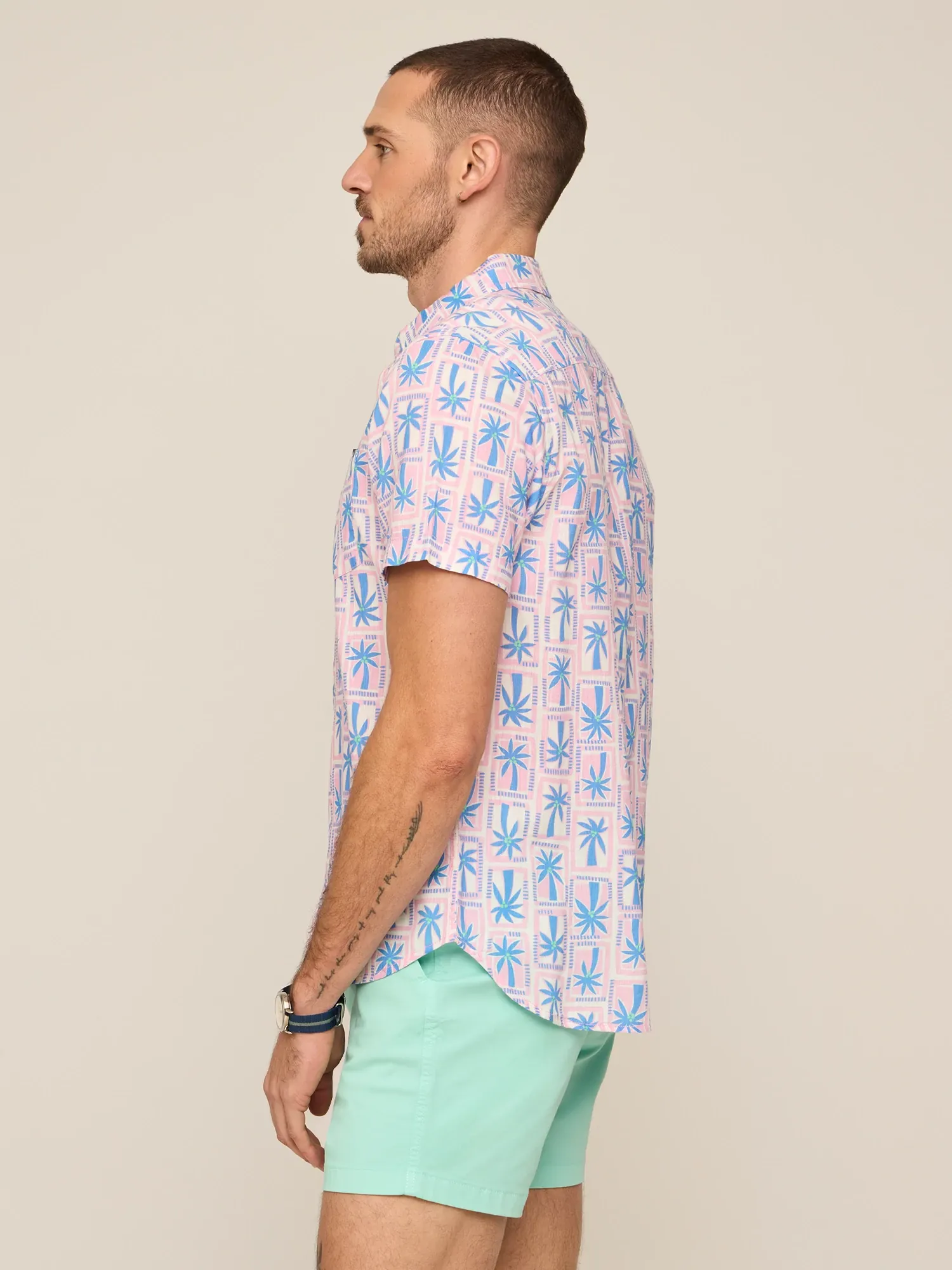The Miami Mosaic (Resort Weave Friday Shirt)- Pink - Image 3
