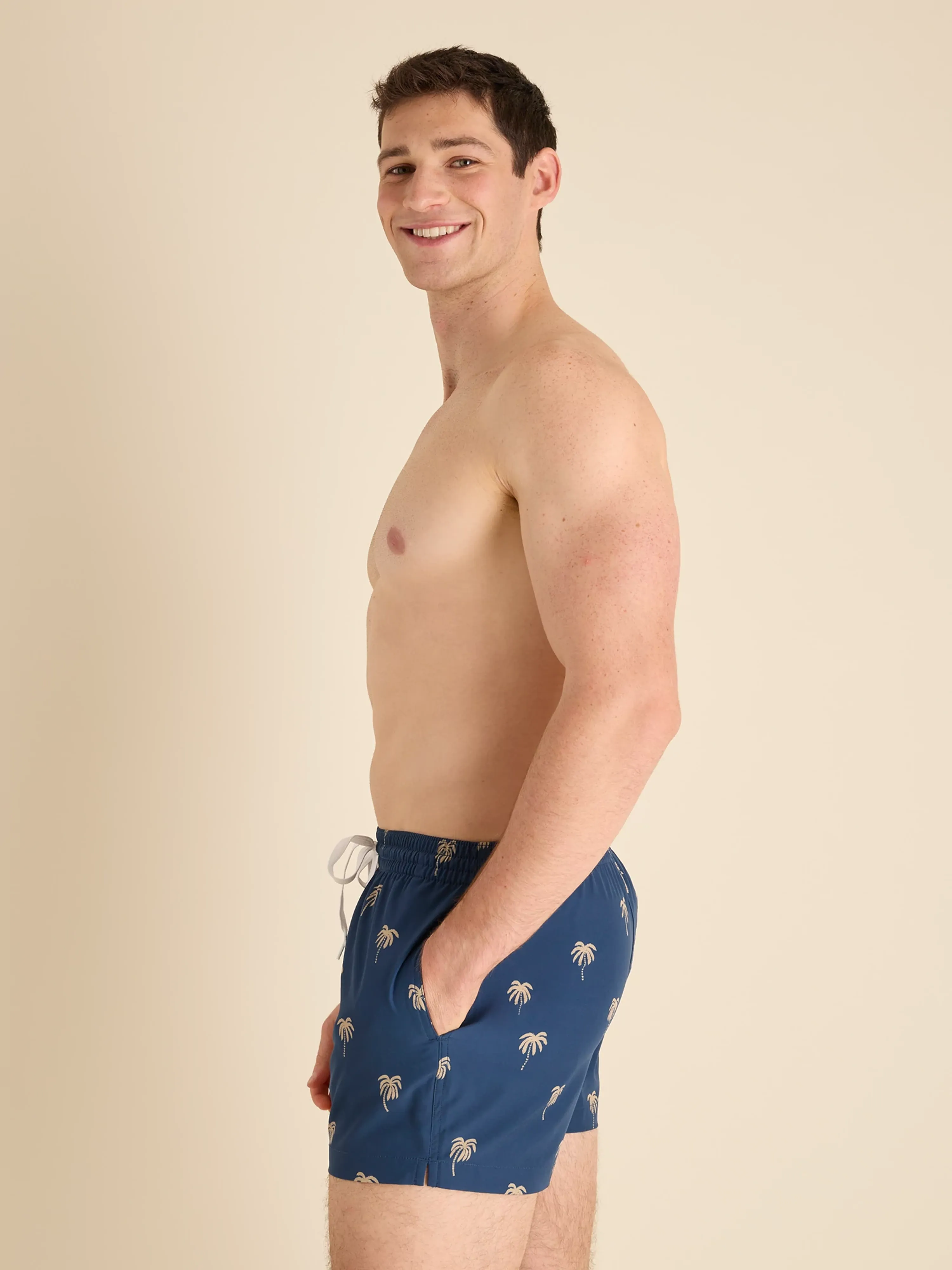 The Midnight Palms 4"(Classic Lined Swim Trunk) - Image 3