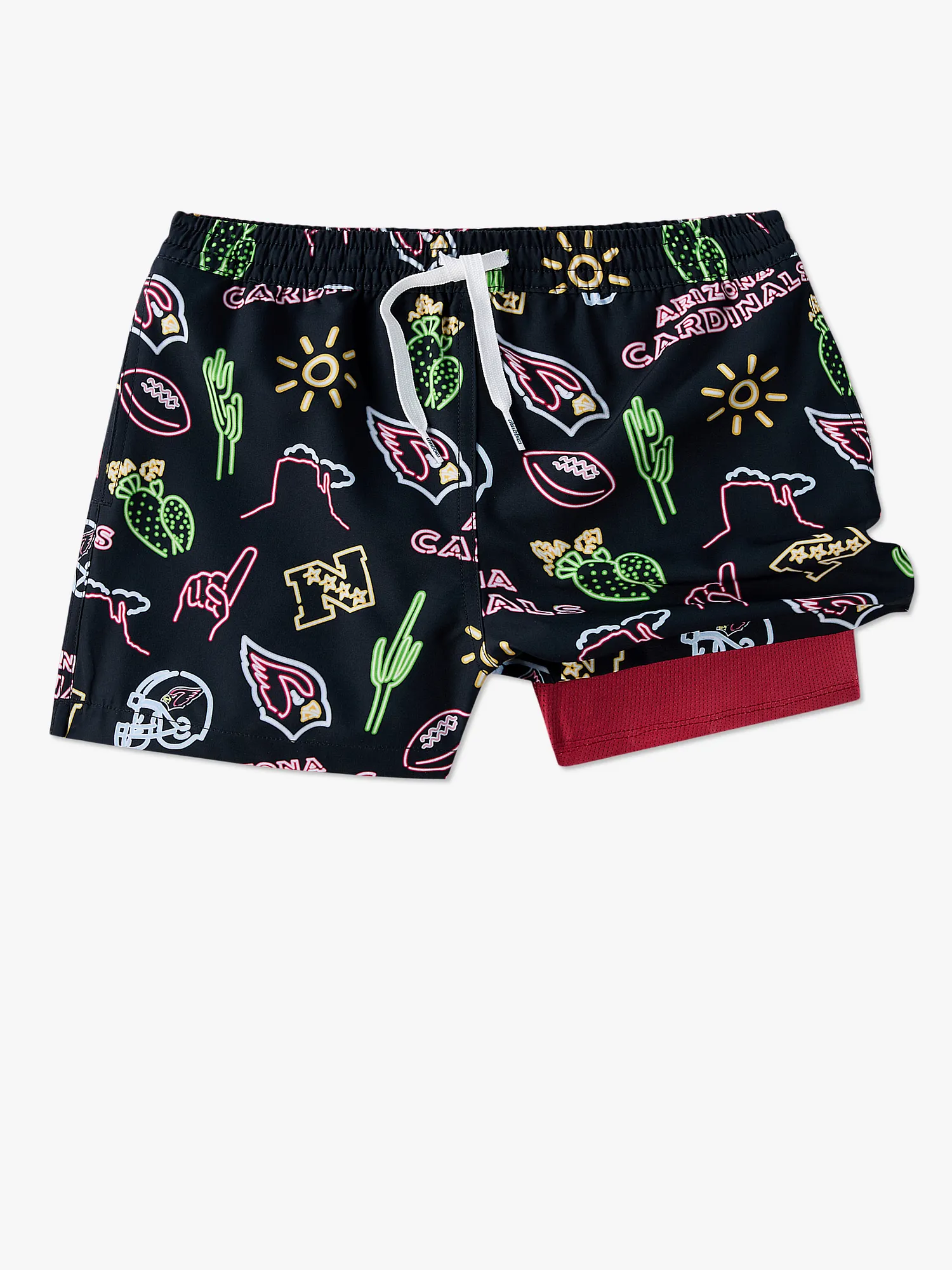 The Neon Cardinals (NFL Boys Lined Classic Swim Trunk)