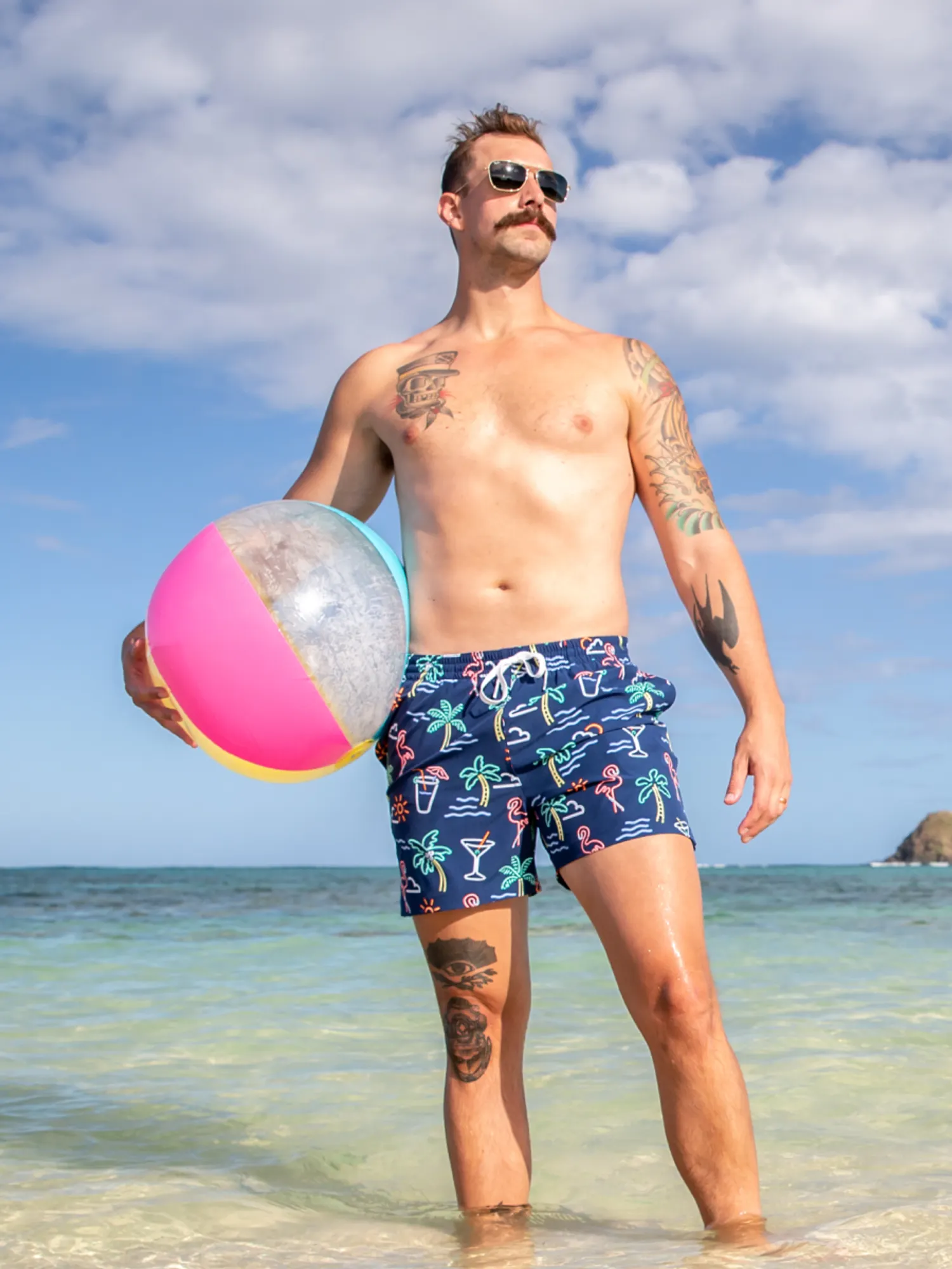 The Neon Lights 5.5" (Classic Lined Swim Trunk) - Image 3