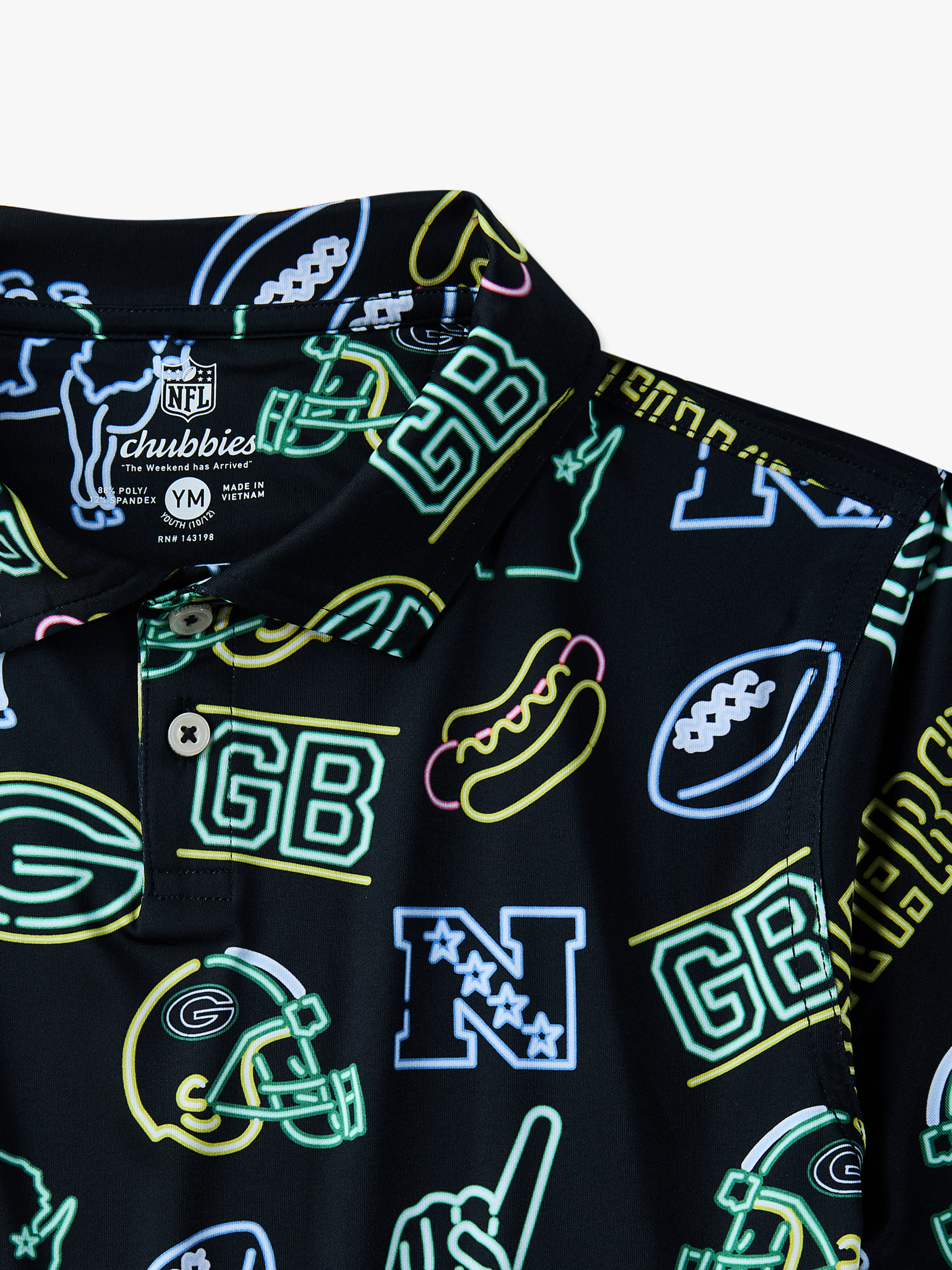 The Neon Packers (NFL Boys Performance Polo) - Image 2
