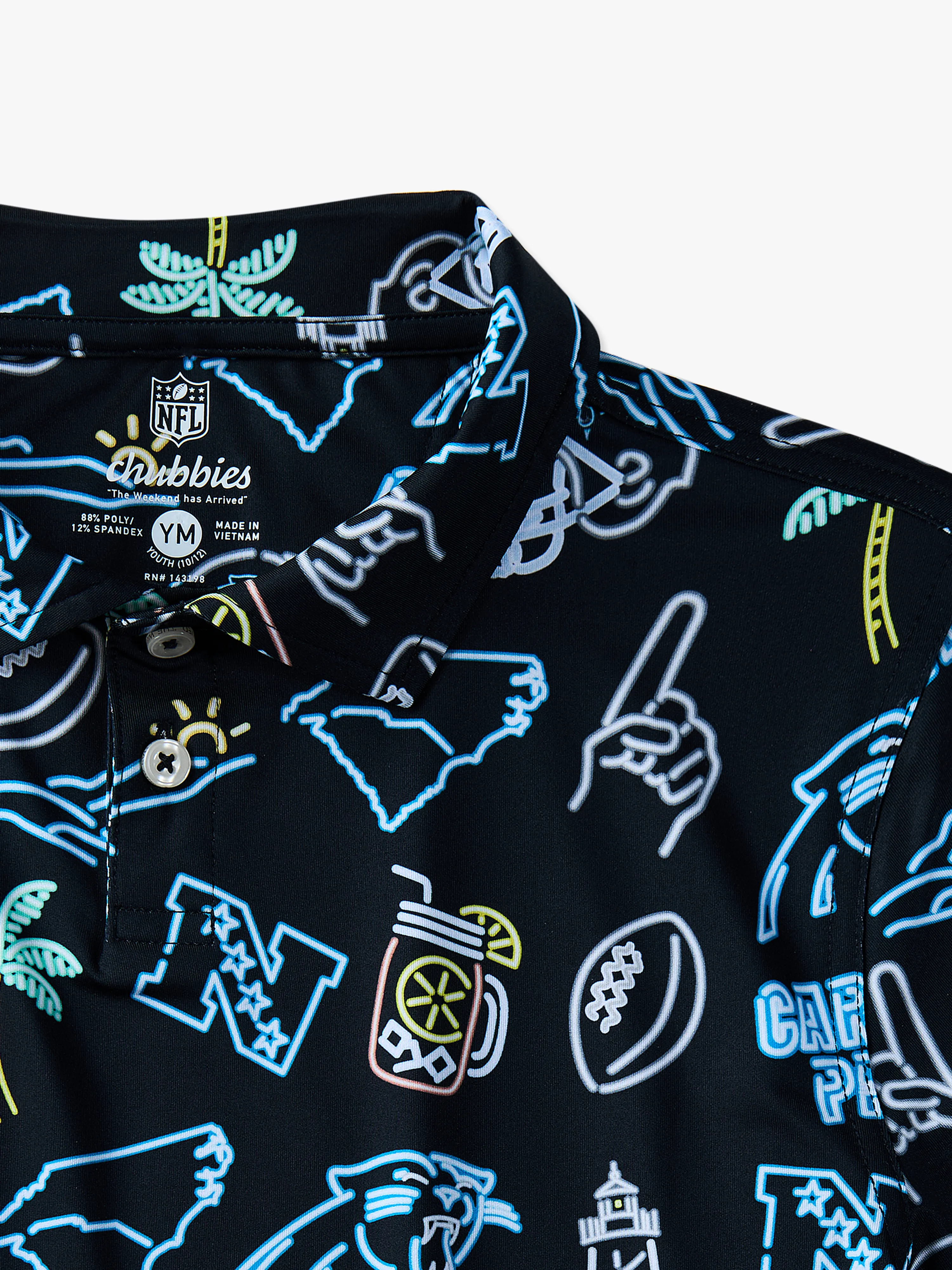The Neon Panthers (NFL Boys Performance Polo) - Image 2