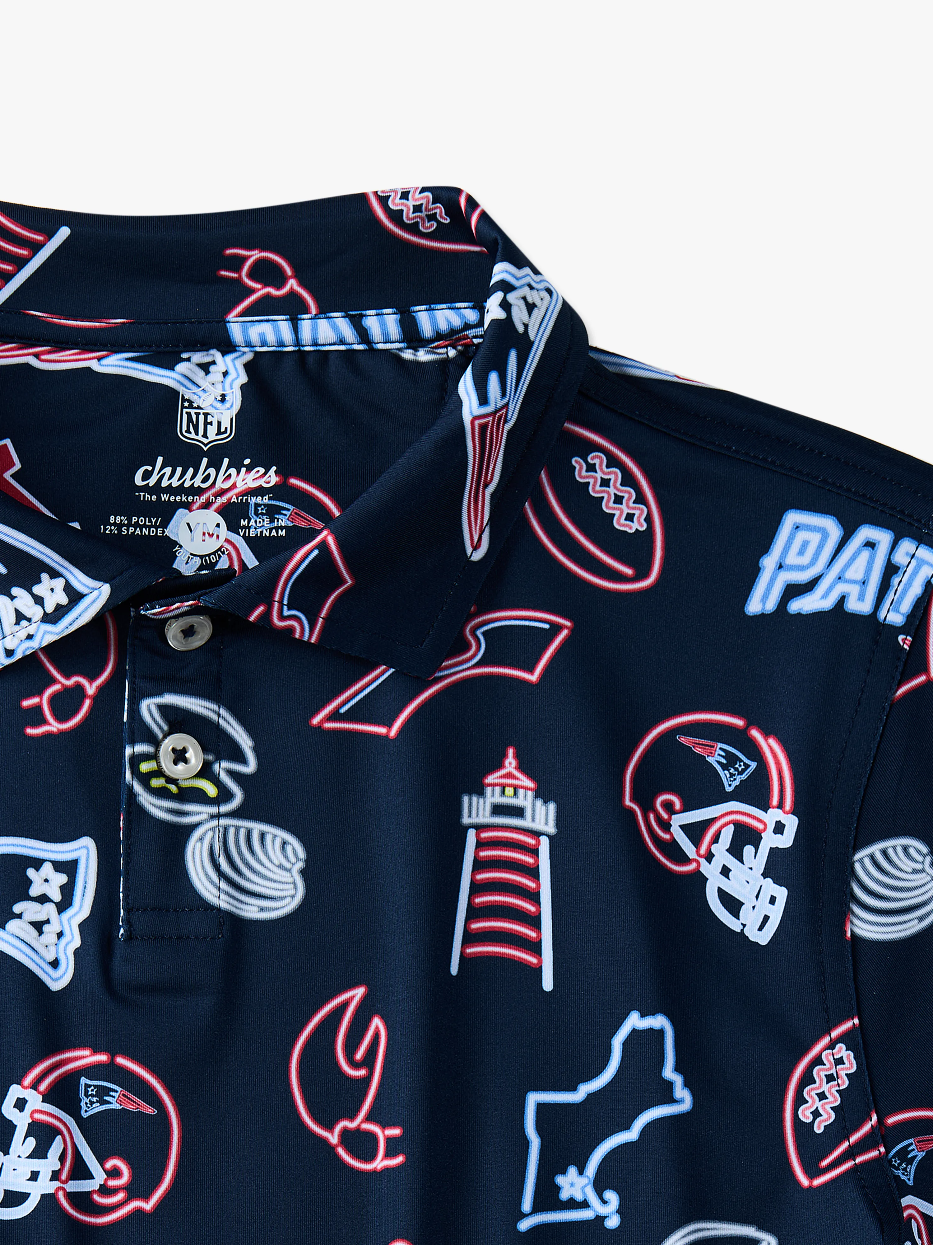 The Neon Patriots (NFL Boys Performance Polo) - Image 2