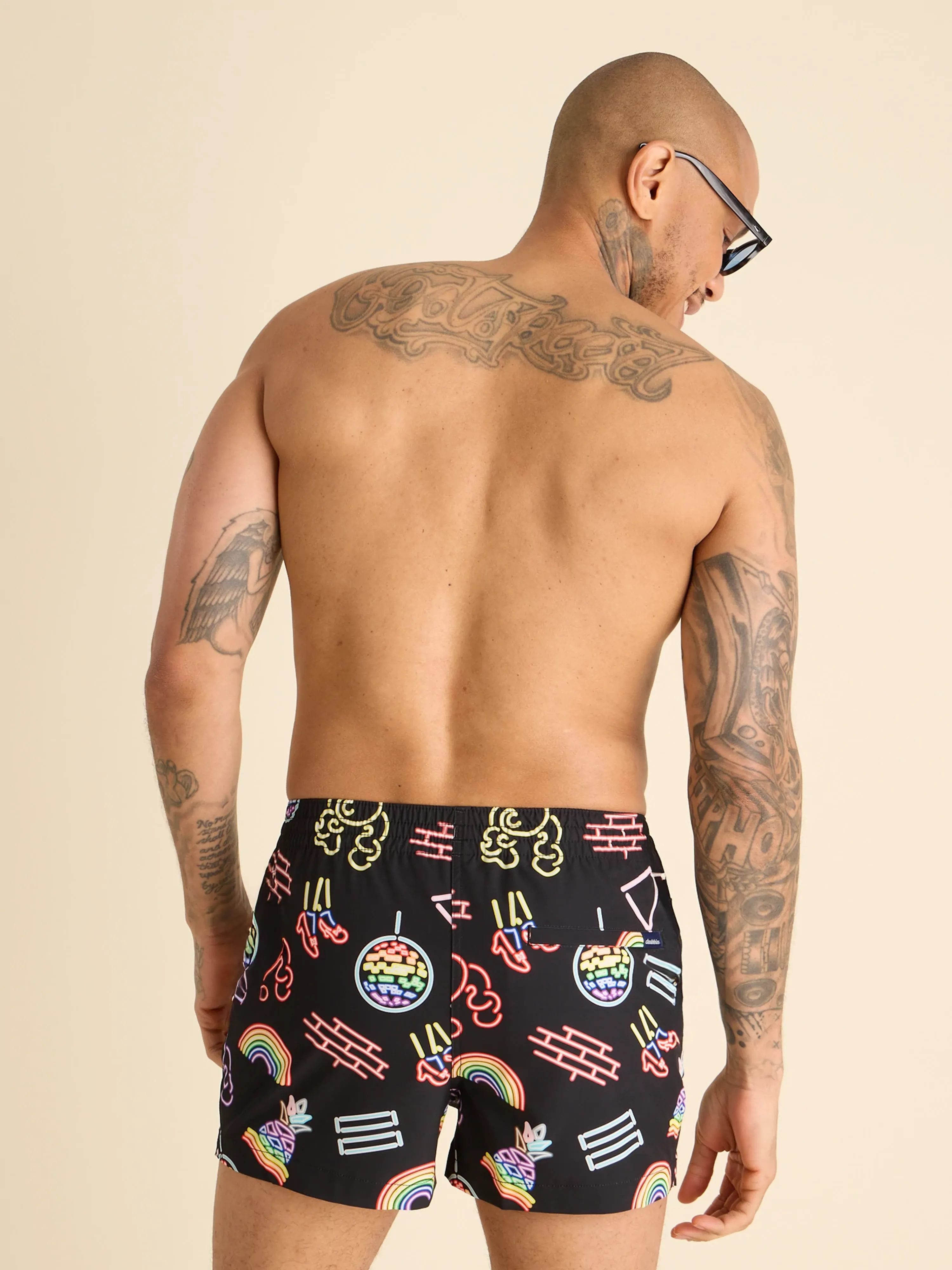 The Neon Pride 4" (Classic Lined Swim Trunks) - Image 4