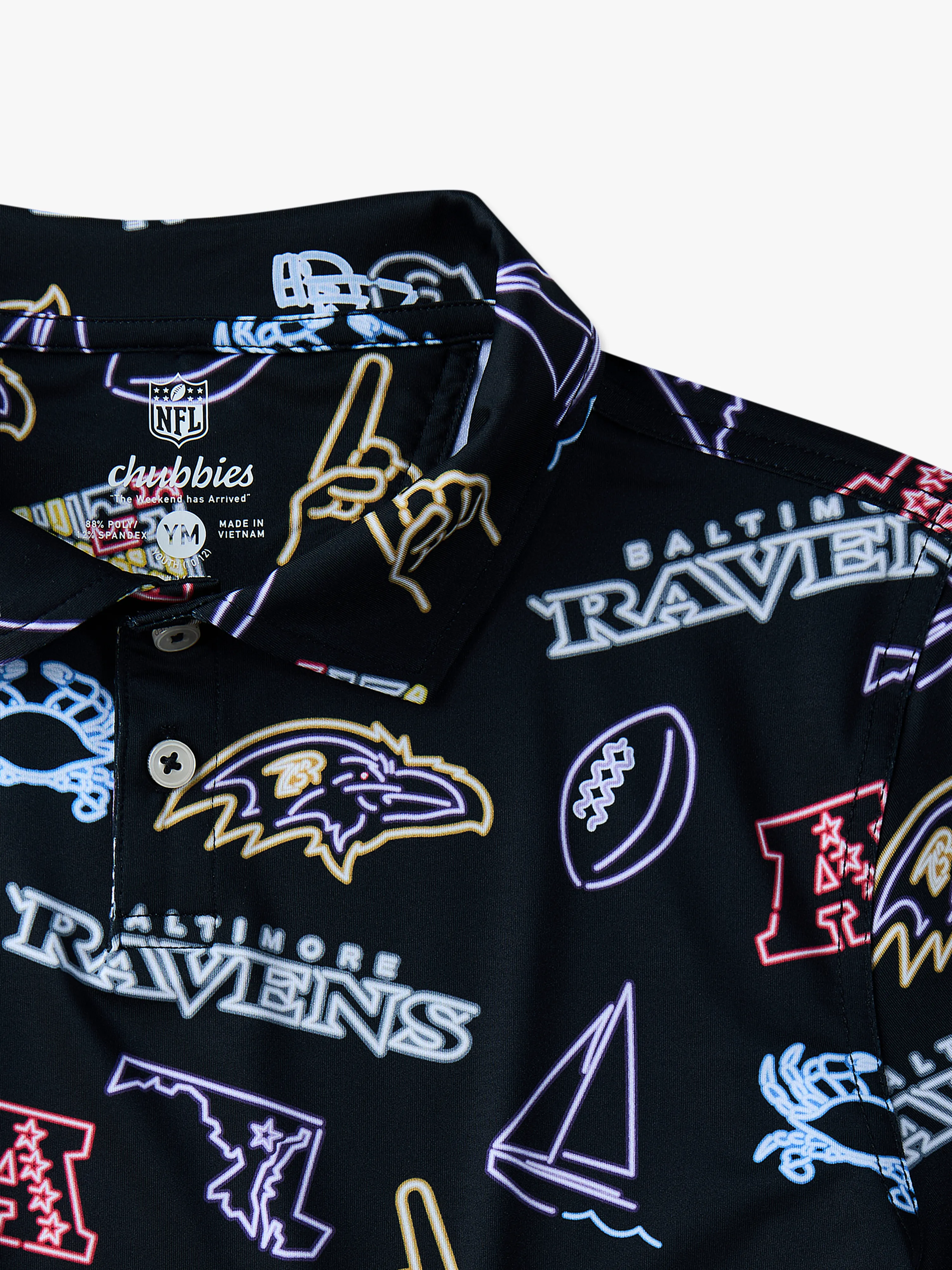 The Neon Ravens (NFL Boys Performance Polo) - Image 2