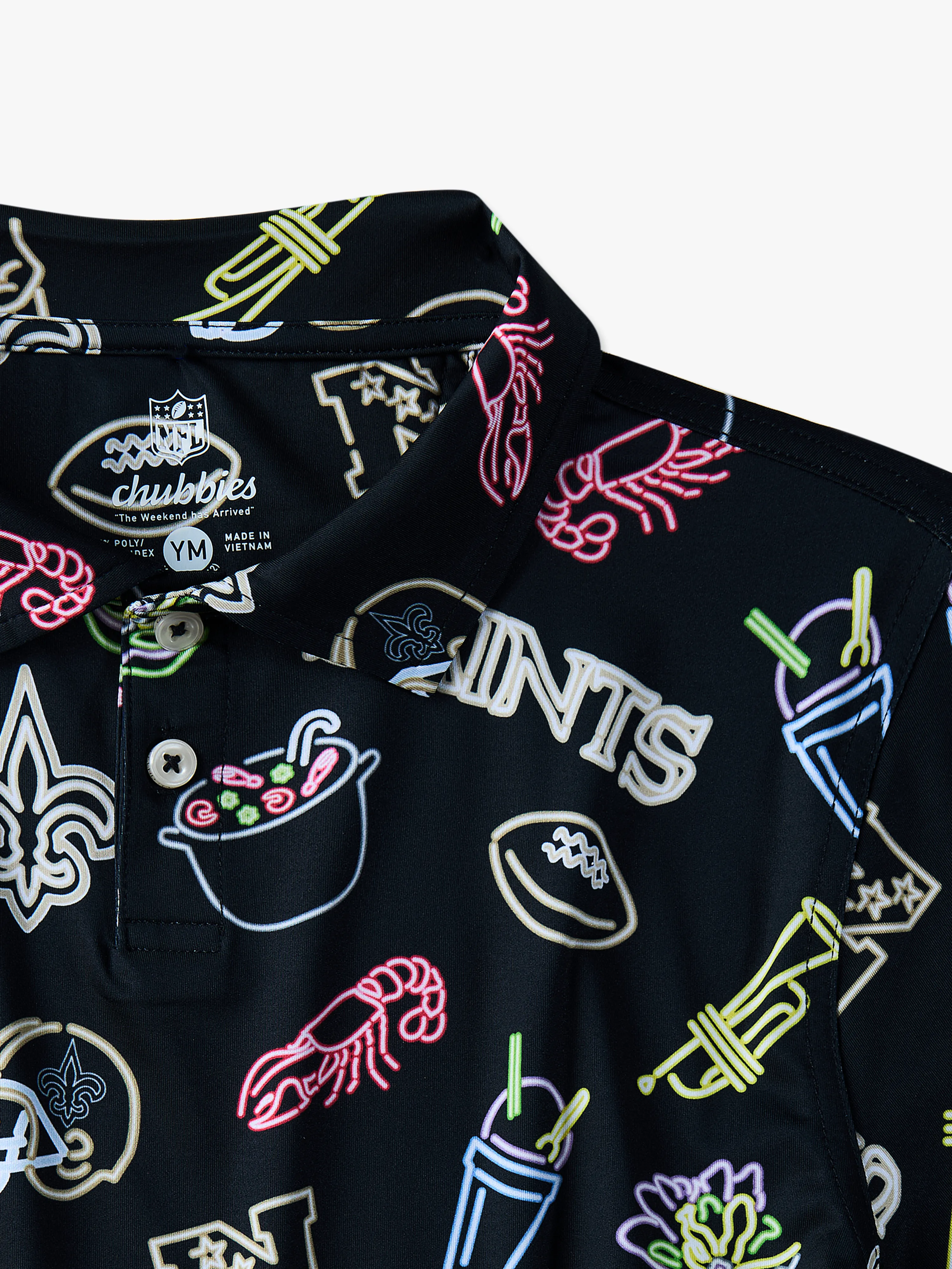 The Neon Saints (NFL Boys Performance Polo) - Image 2