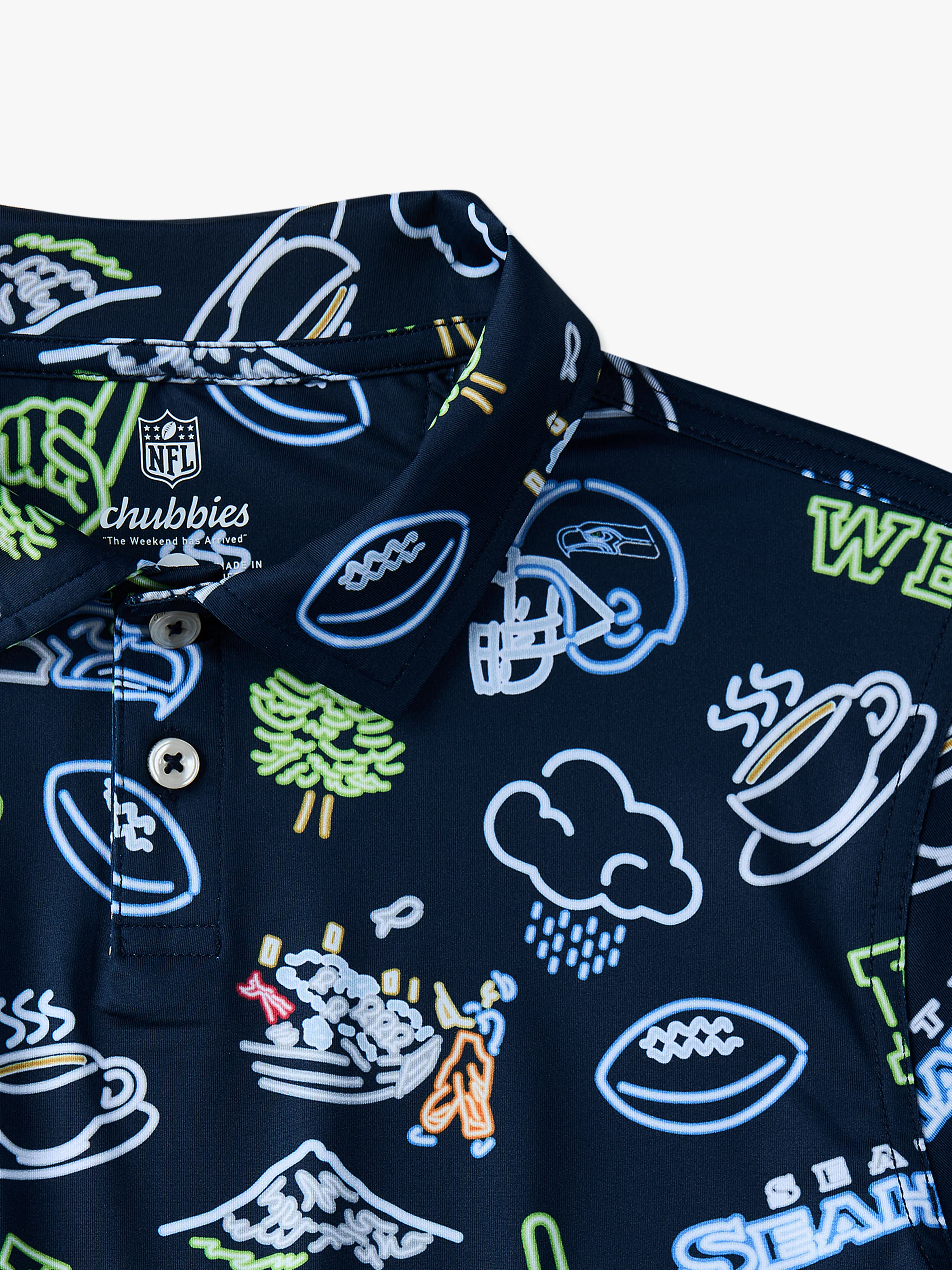The Neon Seahawks (NFL Boys Performance Polo) - Image 2