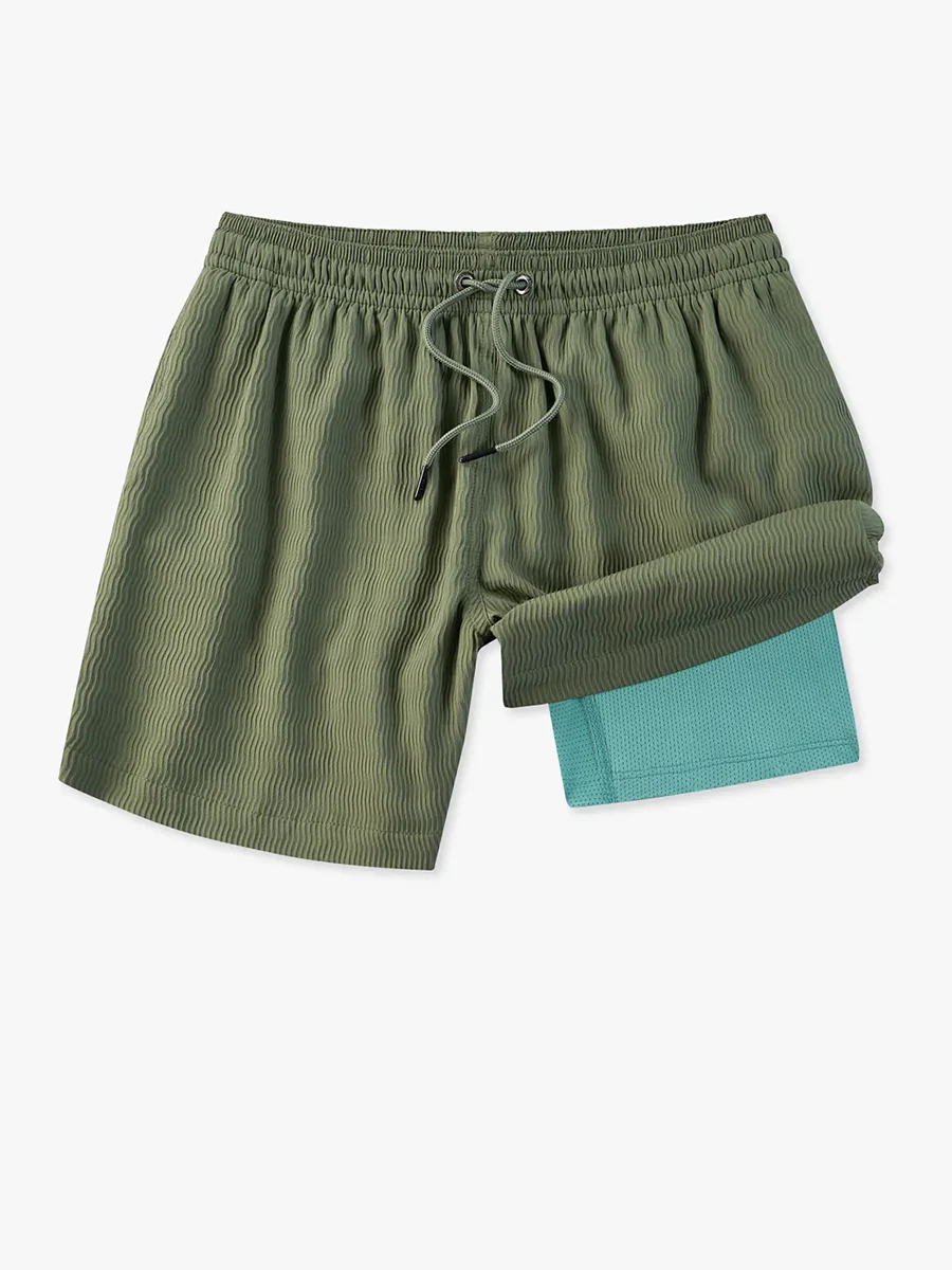 The Olive You Mans 5.5" (Textured Lined Swim) - Image 7