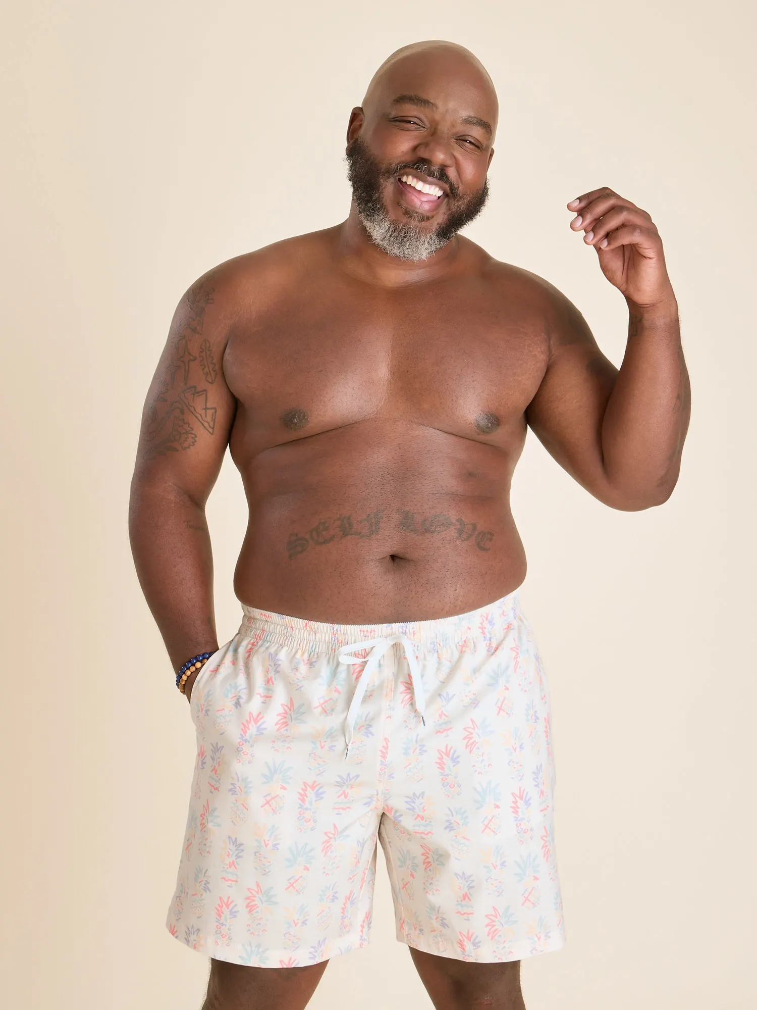 The Pastel Pineapples 7" (Classic Lined Swim Trunk) - Image 4