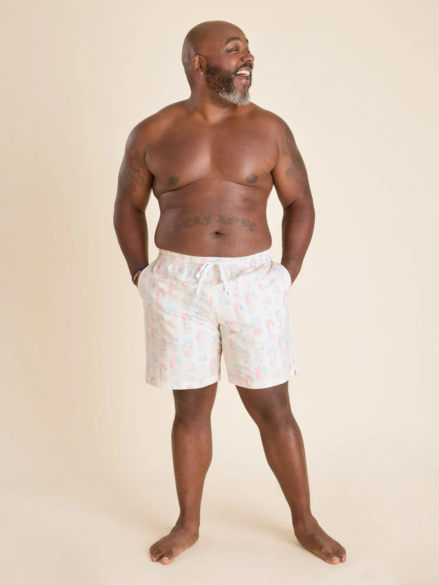 The Pastel Pineapples 7" (Classic Lined Swim Trunk) - Image 5