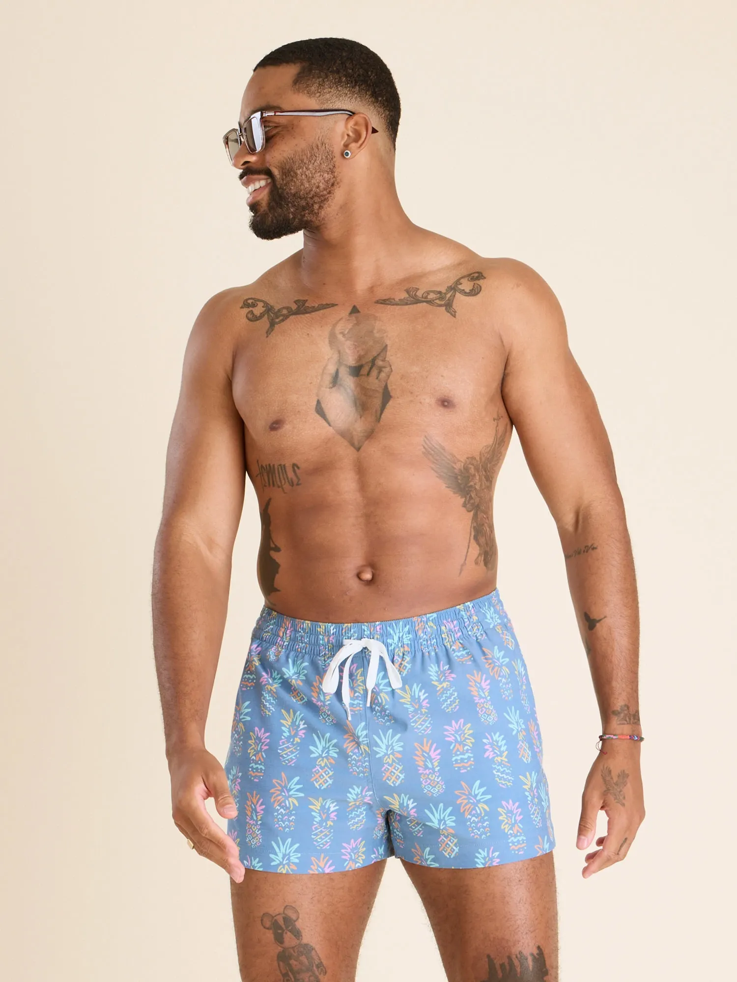 The Pineapple Sketches 4" (Classic Lined Swim Trunk) - Image 3