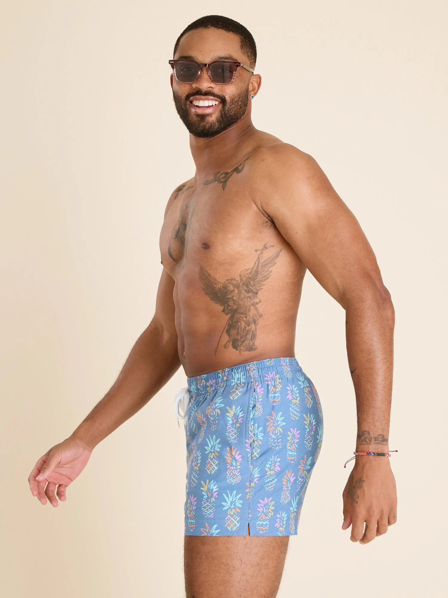The Pineapple Sketches 4" (Classic Lined Swim Trunk) - Image 4