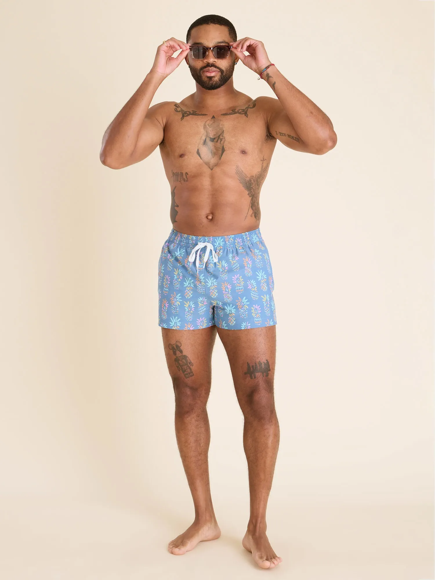 The Pineapple Sketches 4" (Classic Lined Swim Trunk) - Image 5