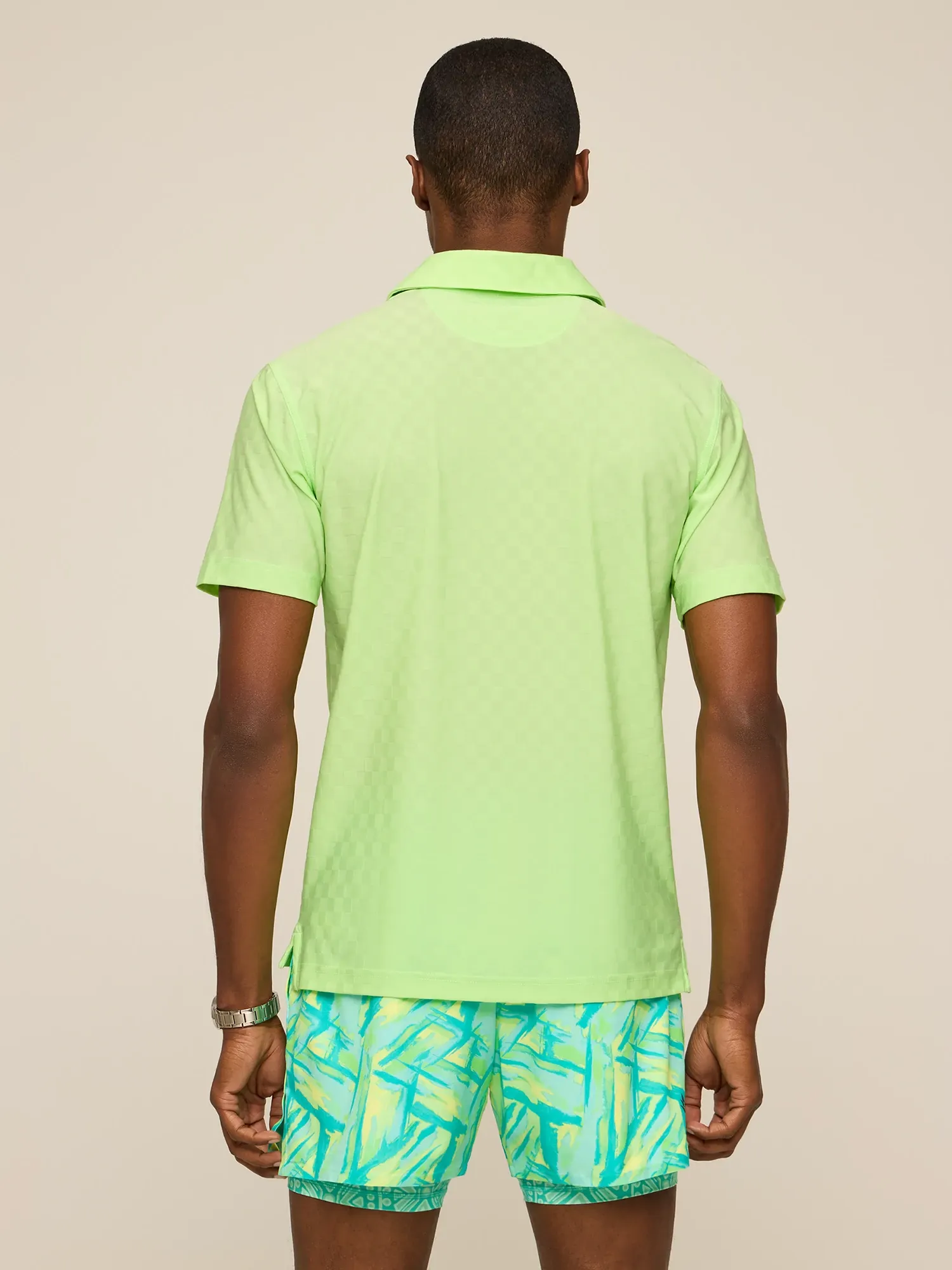 The Pistachio Glow (Textured Performance Polo) - Image 3