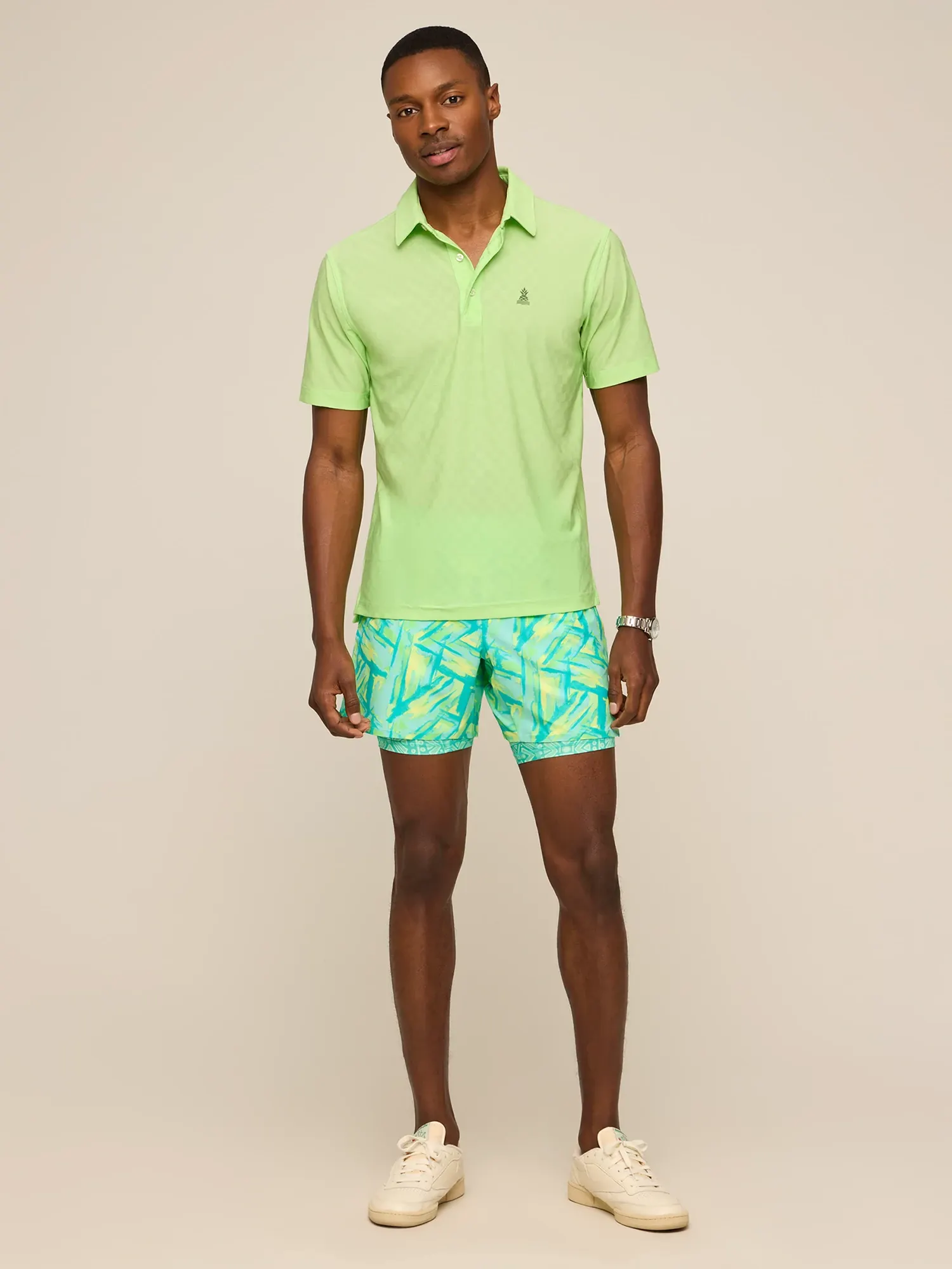 The Pistachio Glow (Textured Performance Polo) - Image 5
