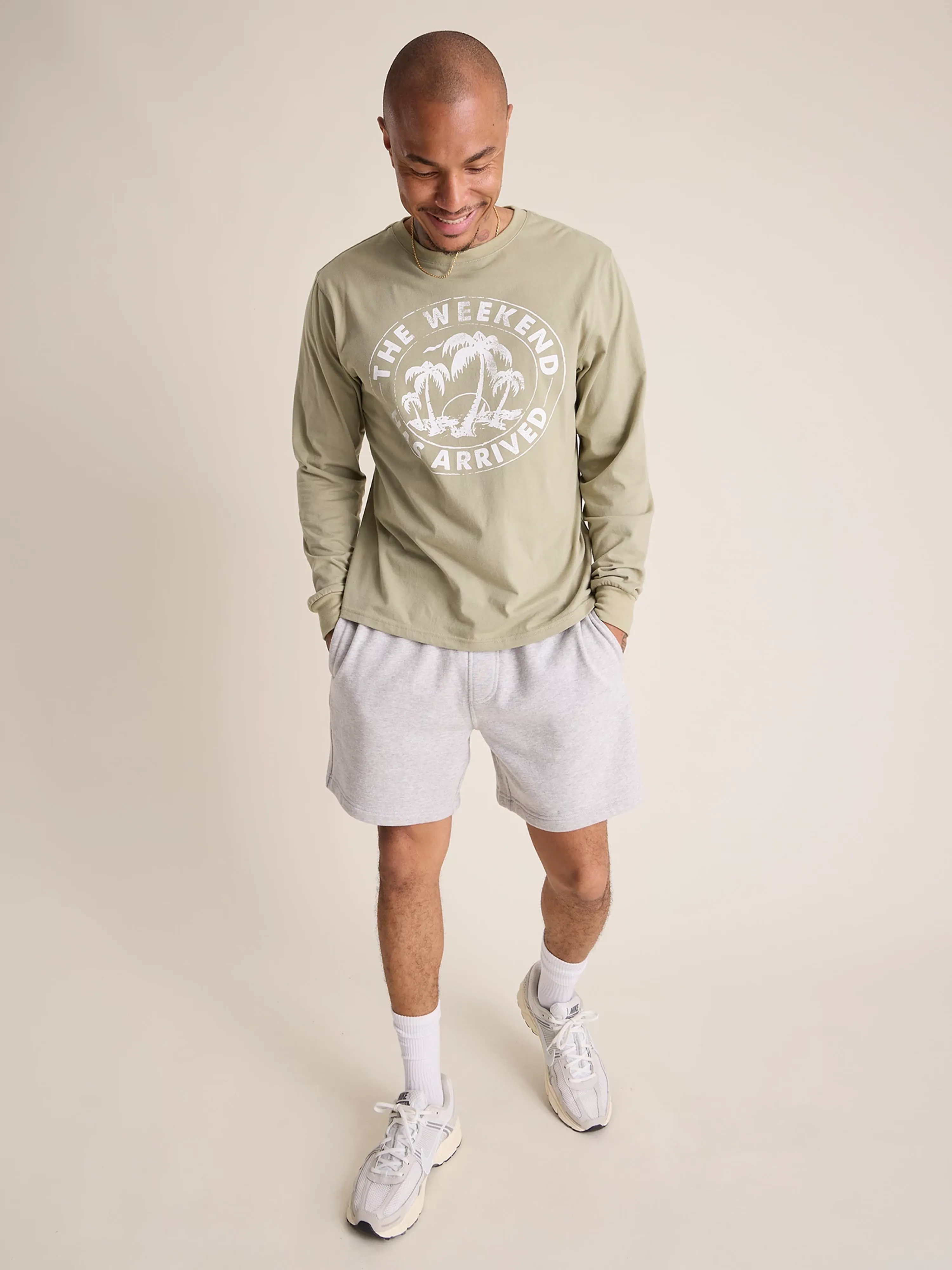 The Relaxer (L/S Non Pocket T-Shirt) - Olive Green - Image 5