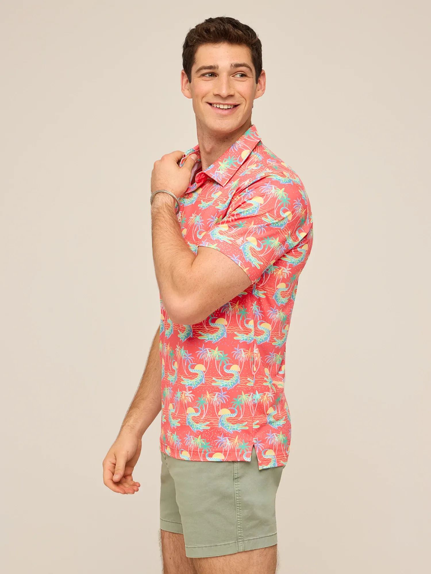 The Rock-a-Croc (Performance Polo)- Red - Image 3