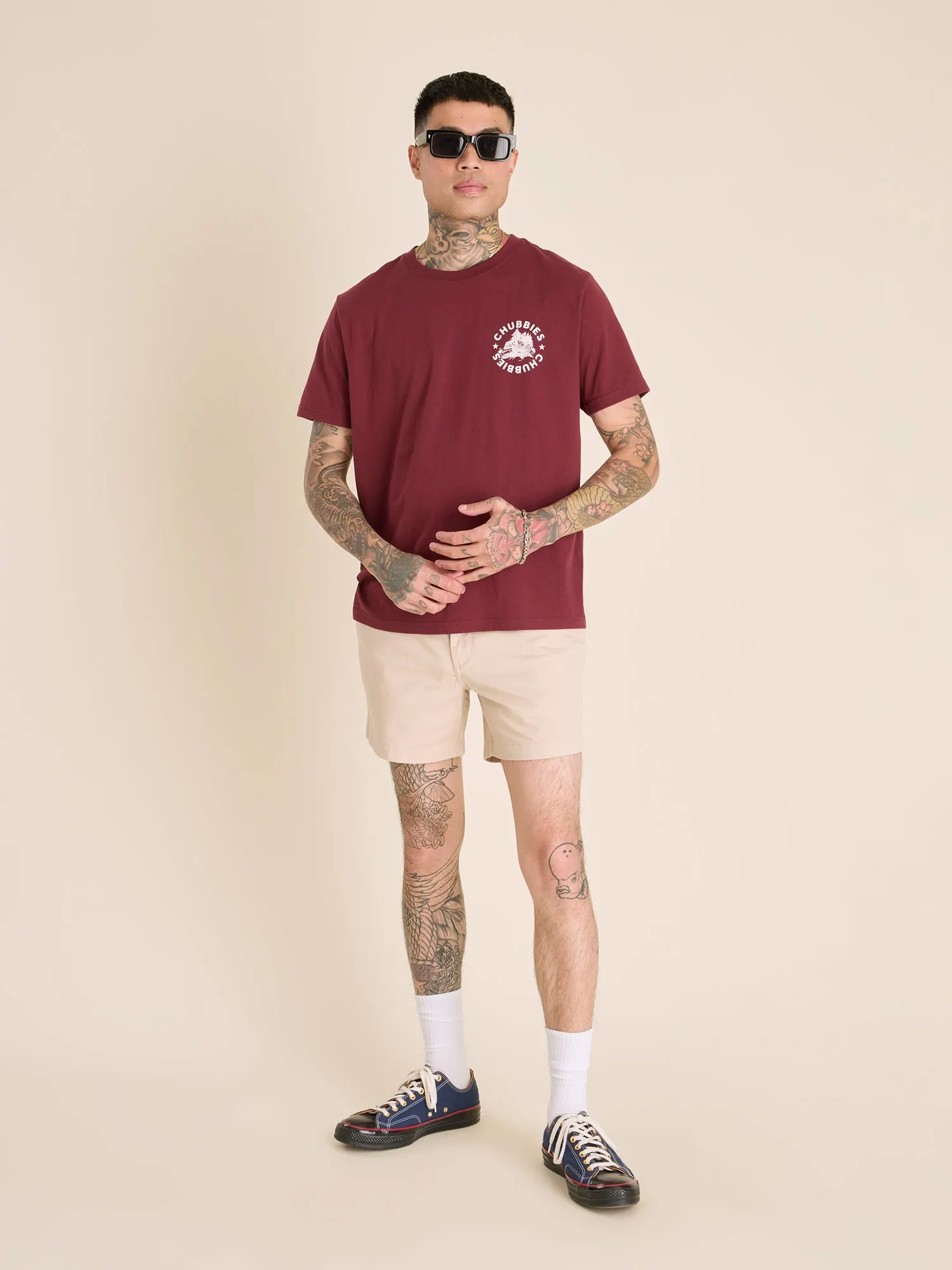The Rough n' Tumble (Non Pocket Graphic Tee) - Burgundy - Image 4