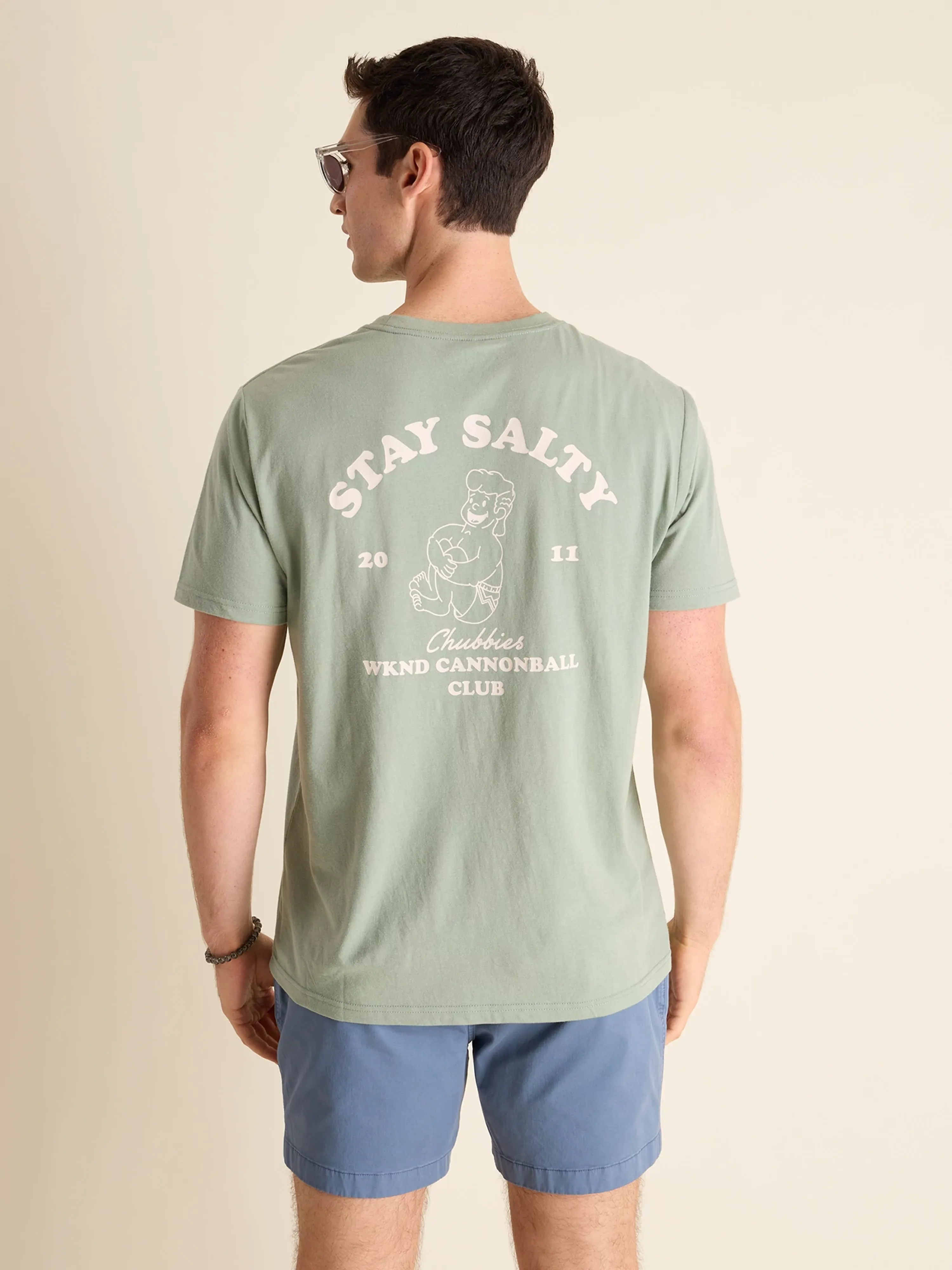 The Saltwater Swimmer (Non Pocket Graphic T-Shirt) - Olive - Image 2