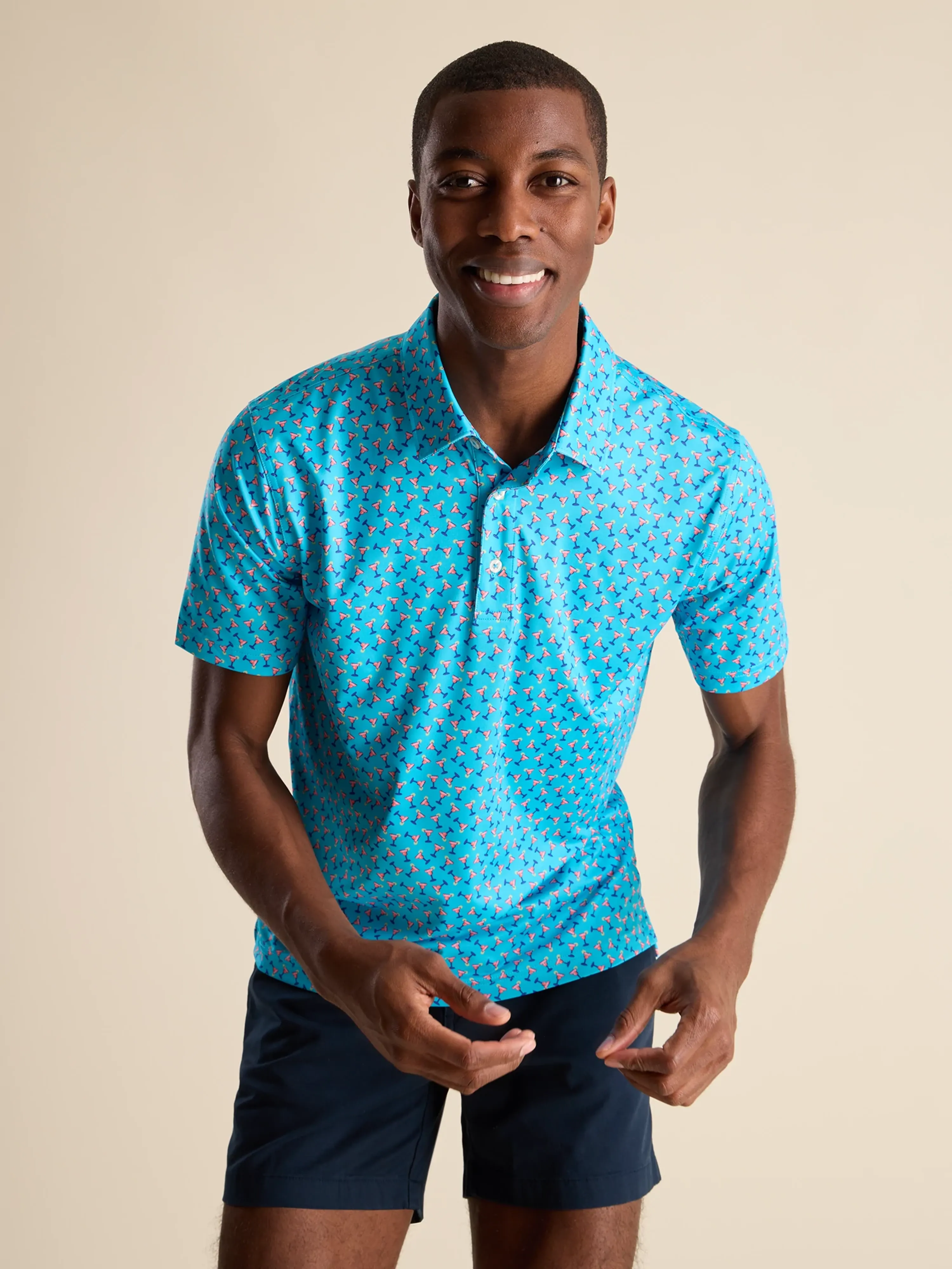 The Shaken, Not Stirred (Performance Polo) - Blue - Image 4