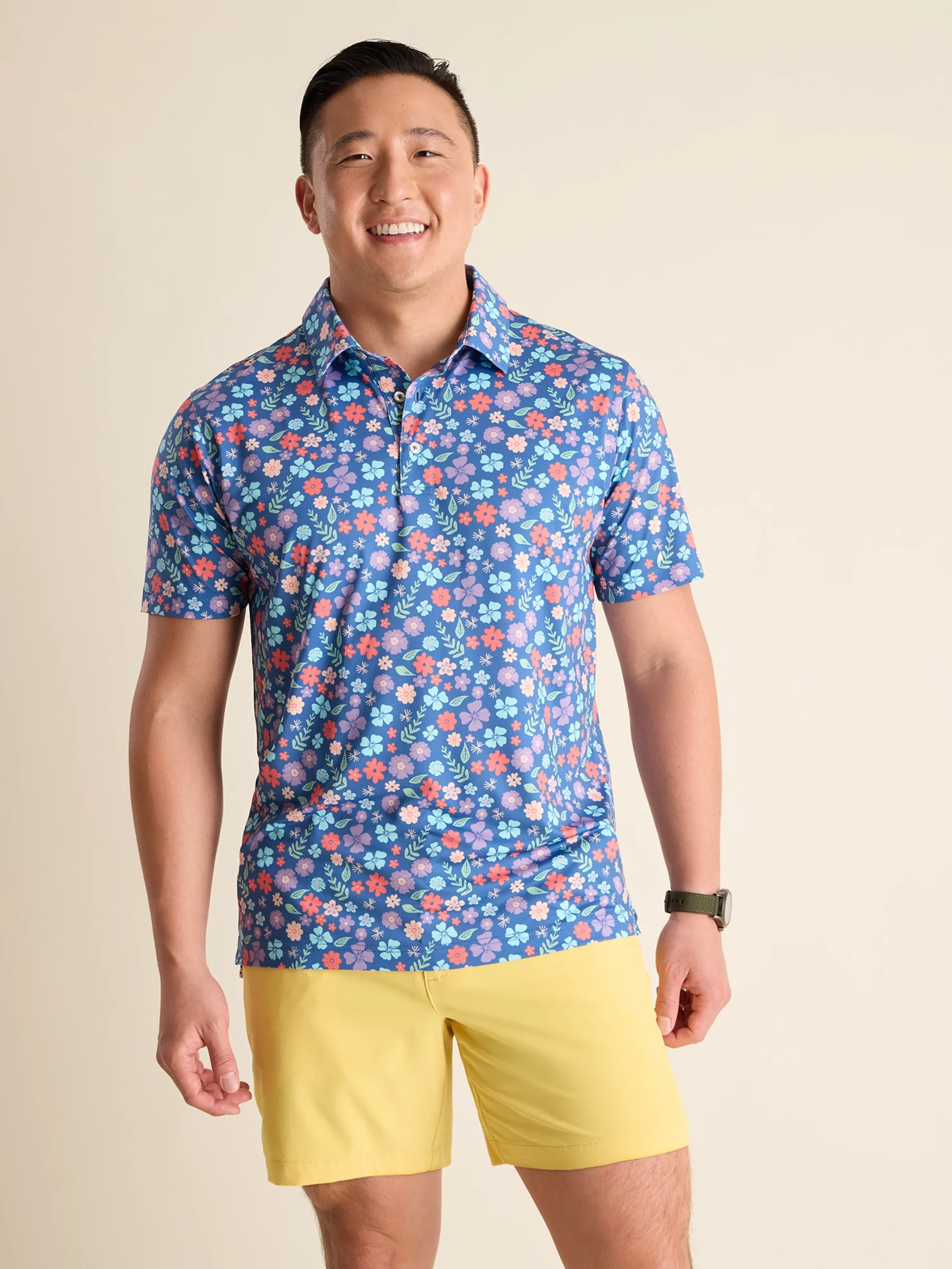 The Spring Pedal (Performance Polo) - Blue - Image 2