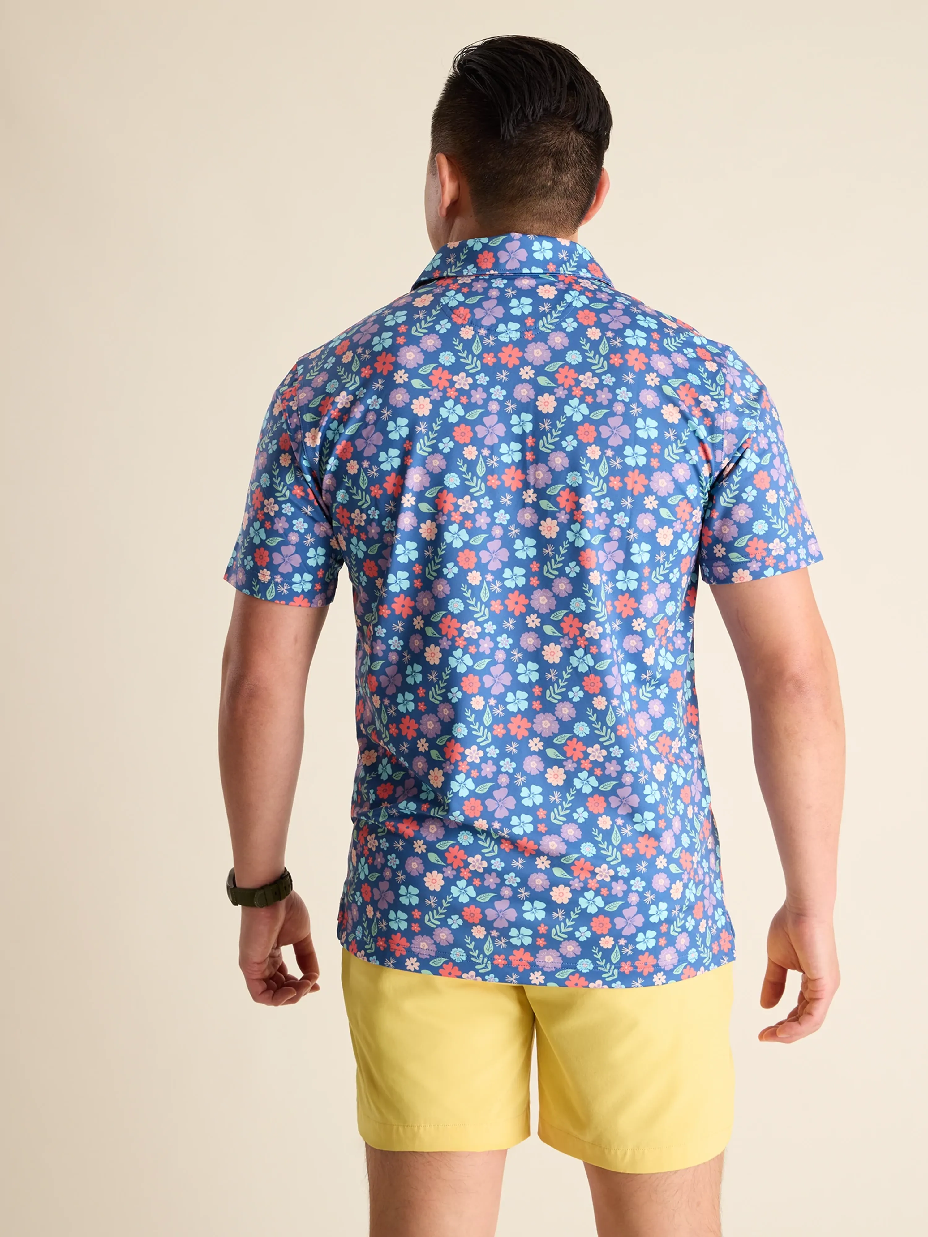 The Spring Pedal (Performance Polo) - Blue - Image 3