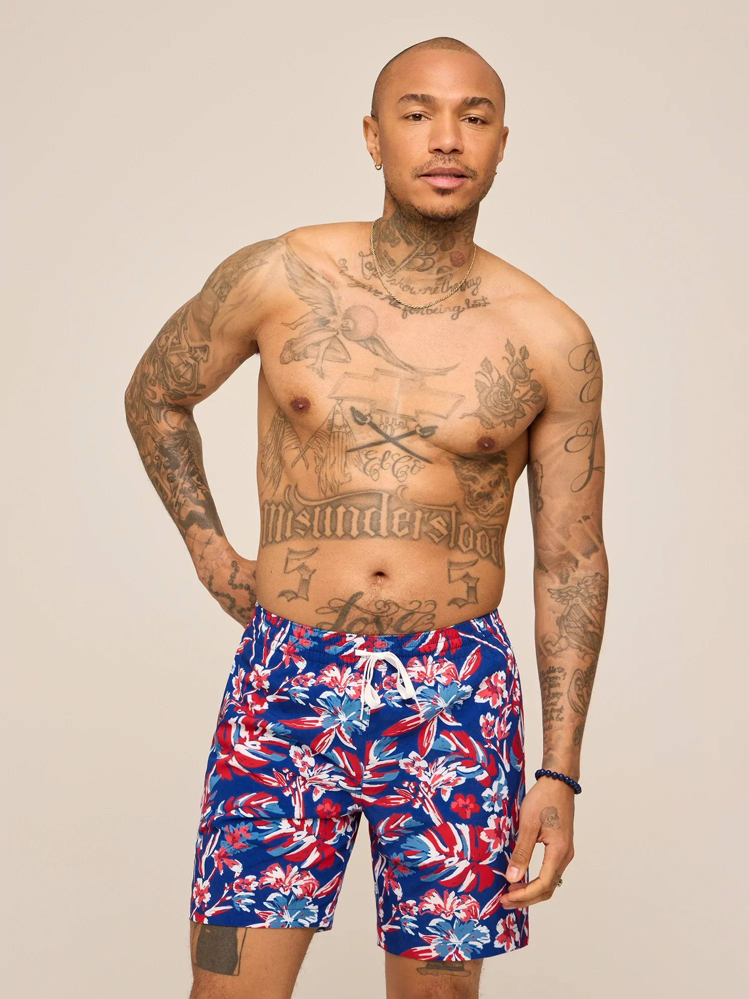 The Star Spangled Blooms 7" (Classic Lined Swim Trunk) - Image 2