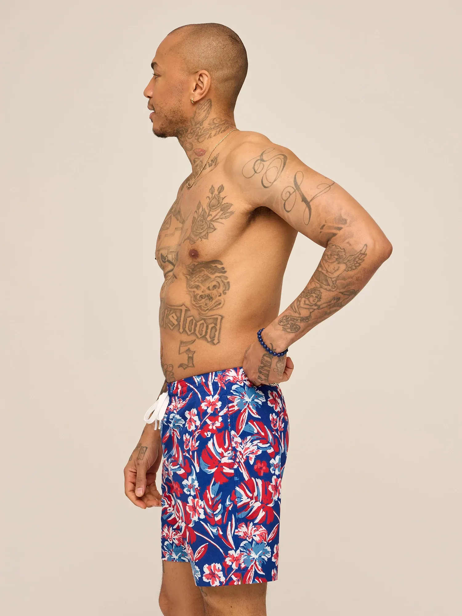 The Star Spangled Blooms 7" (Classic Lined Swim Trunk) - Image 4
