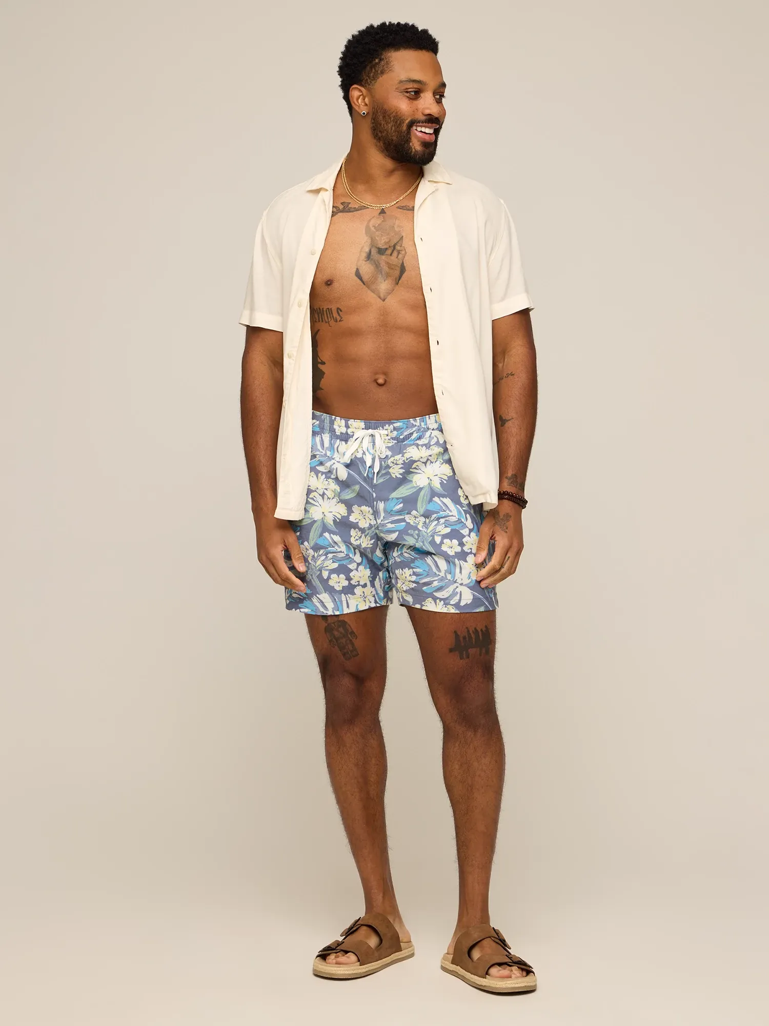 The Starry Night Stems 5.5" (Classic Lined Swim Trunk) - Image 4