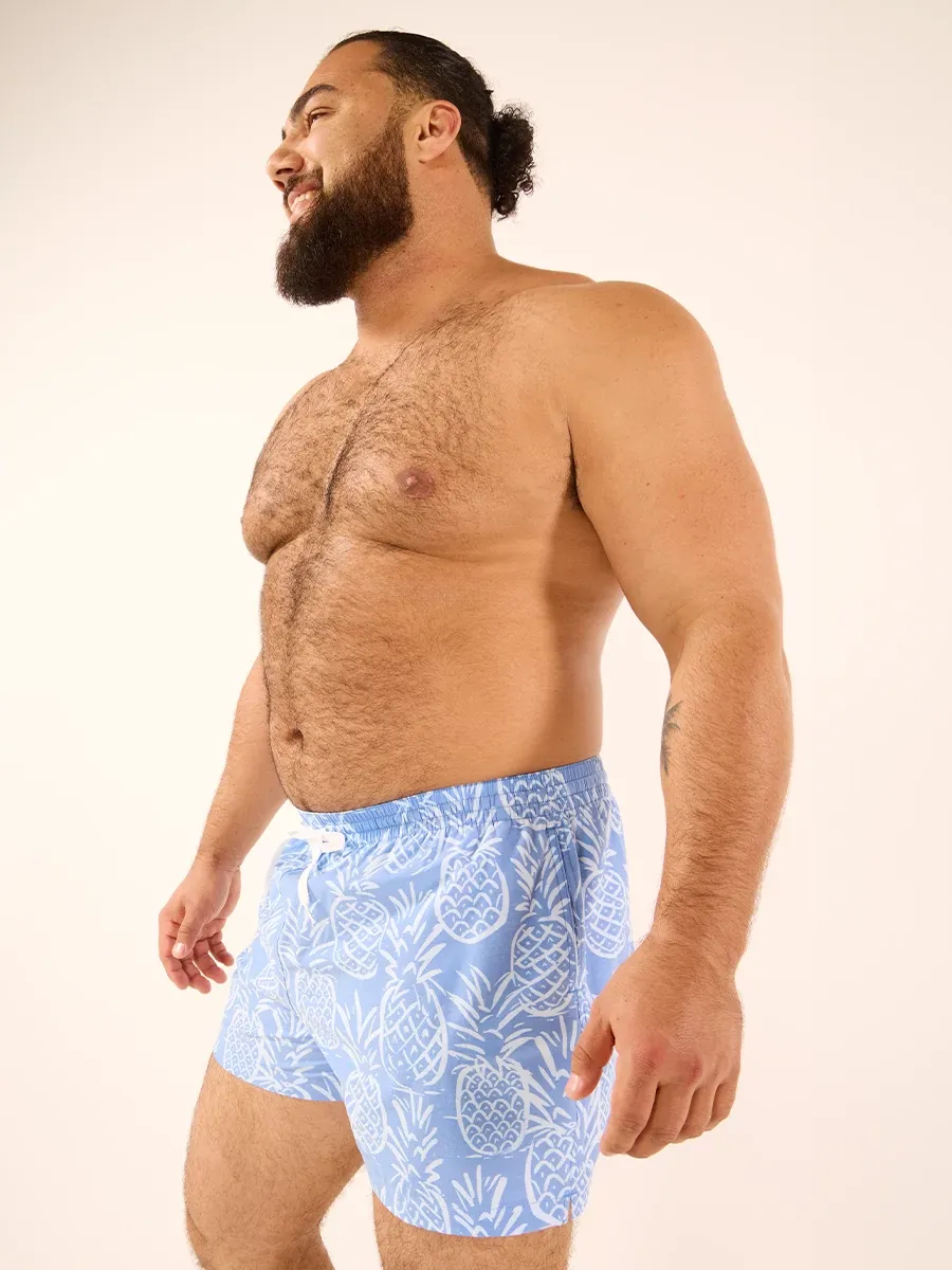 The Thigh-Napples 4" (Faded Lined Classic Swim Trunk) - Image 3