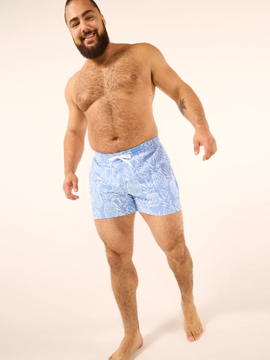 The Thigh-Napples 4" (Faded Lined Classic Swim Trunk) - Image 4
