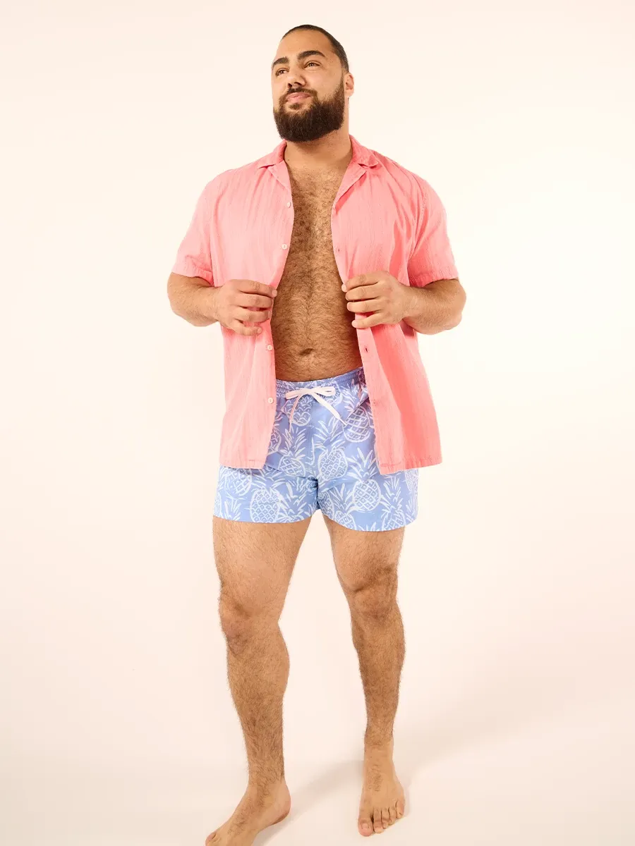 The Thigh-Napples 4" (Faded Lined Classic Swim Trunk) - Image 5