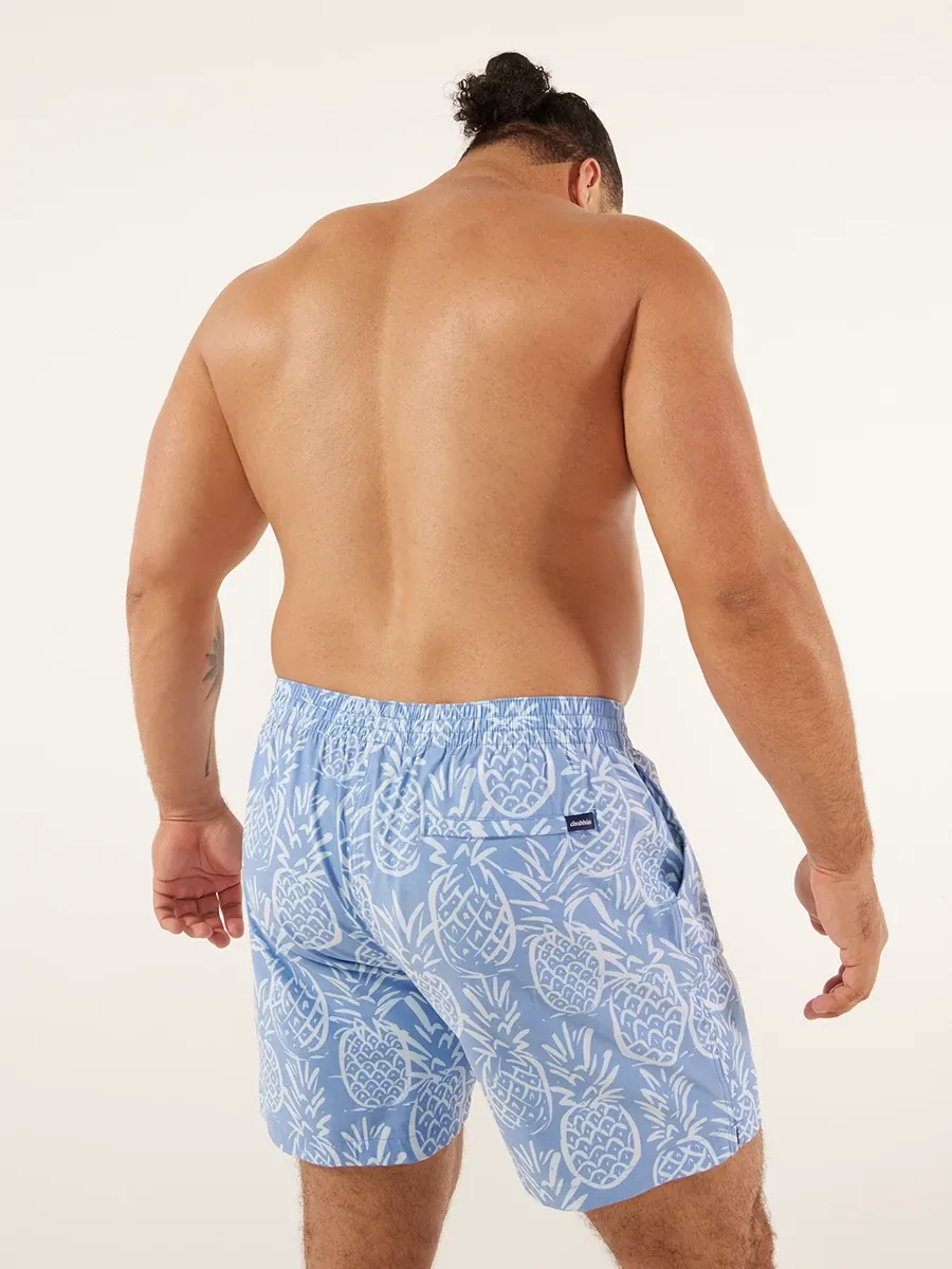 The Thigh-Napples 5.5" (Faded Lined Classic Swim Trunk) - Image 3