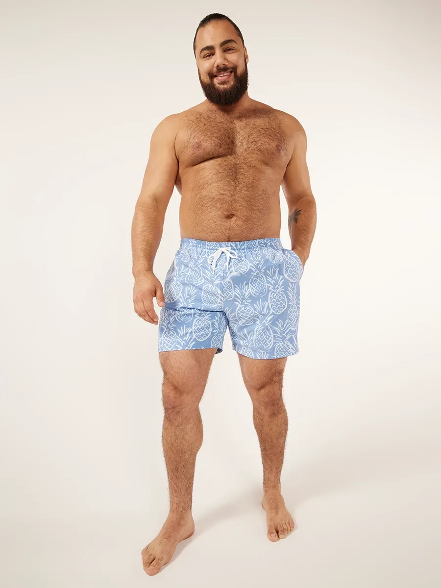The Thigh-Napples 5.5" (Faded Lined Classic Swim Trunk) - Image 5