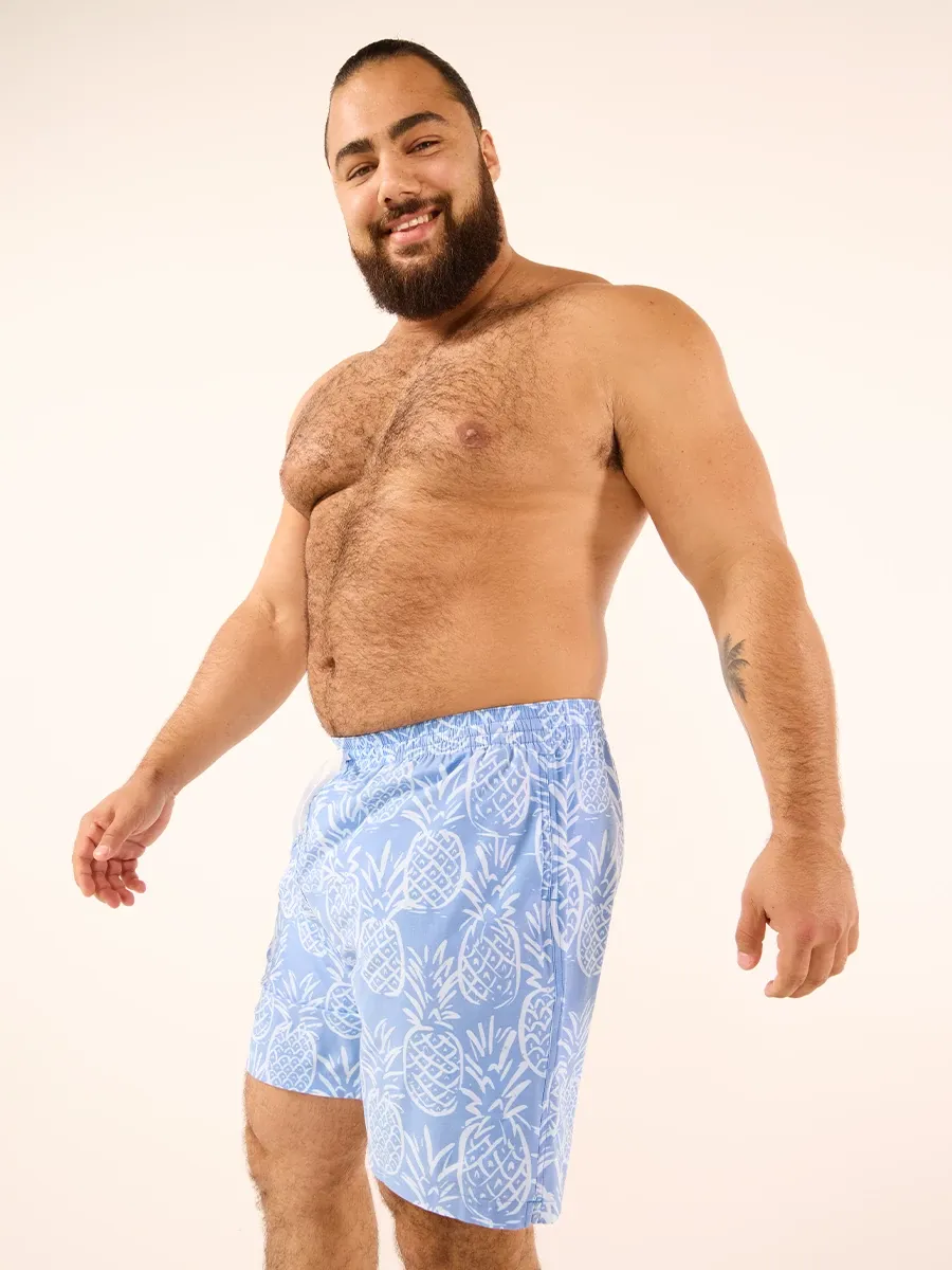 The Thigh-Napples 7" (Faded Lined Classic Swim Trunk) - Image 3