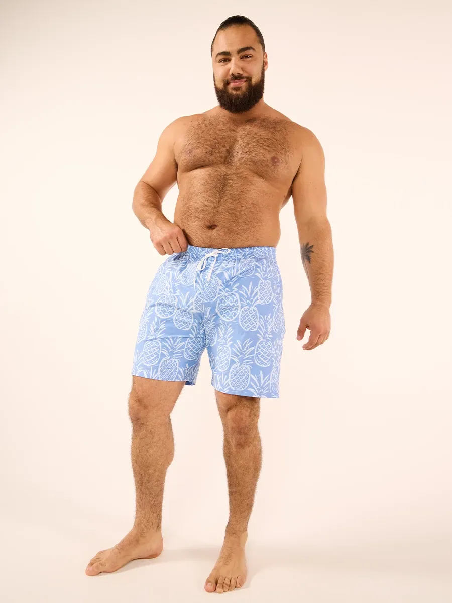 The Thigh-Napples 7" (Faded Lined Classic Swim Trunk) - Image 5
