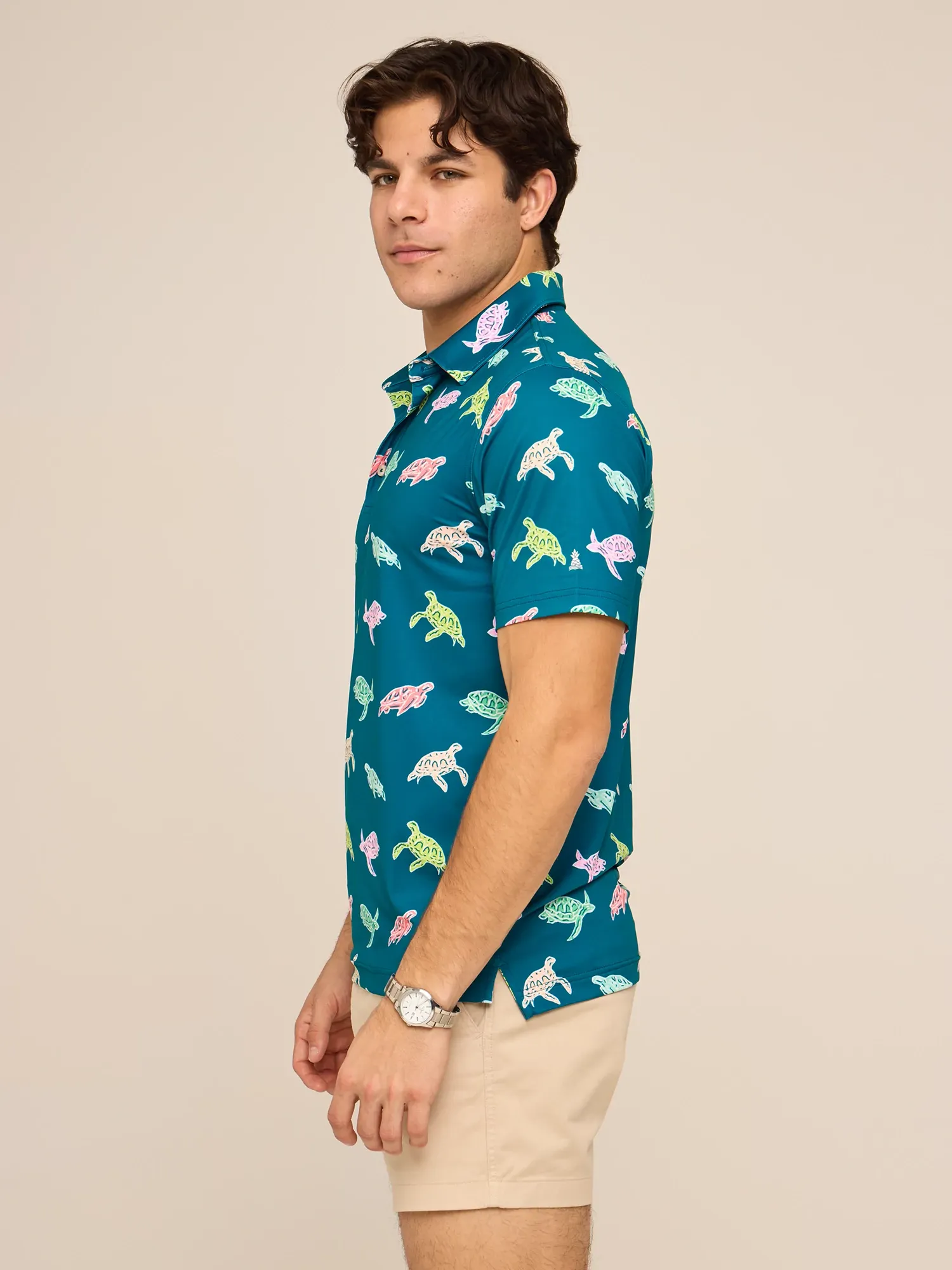 The Turtally Awesome (Performance Polo)- Green - Image 3