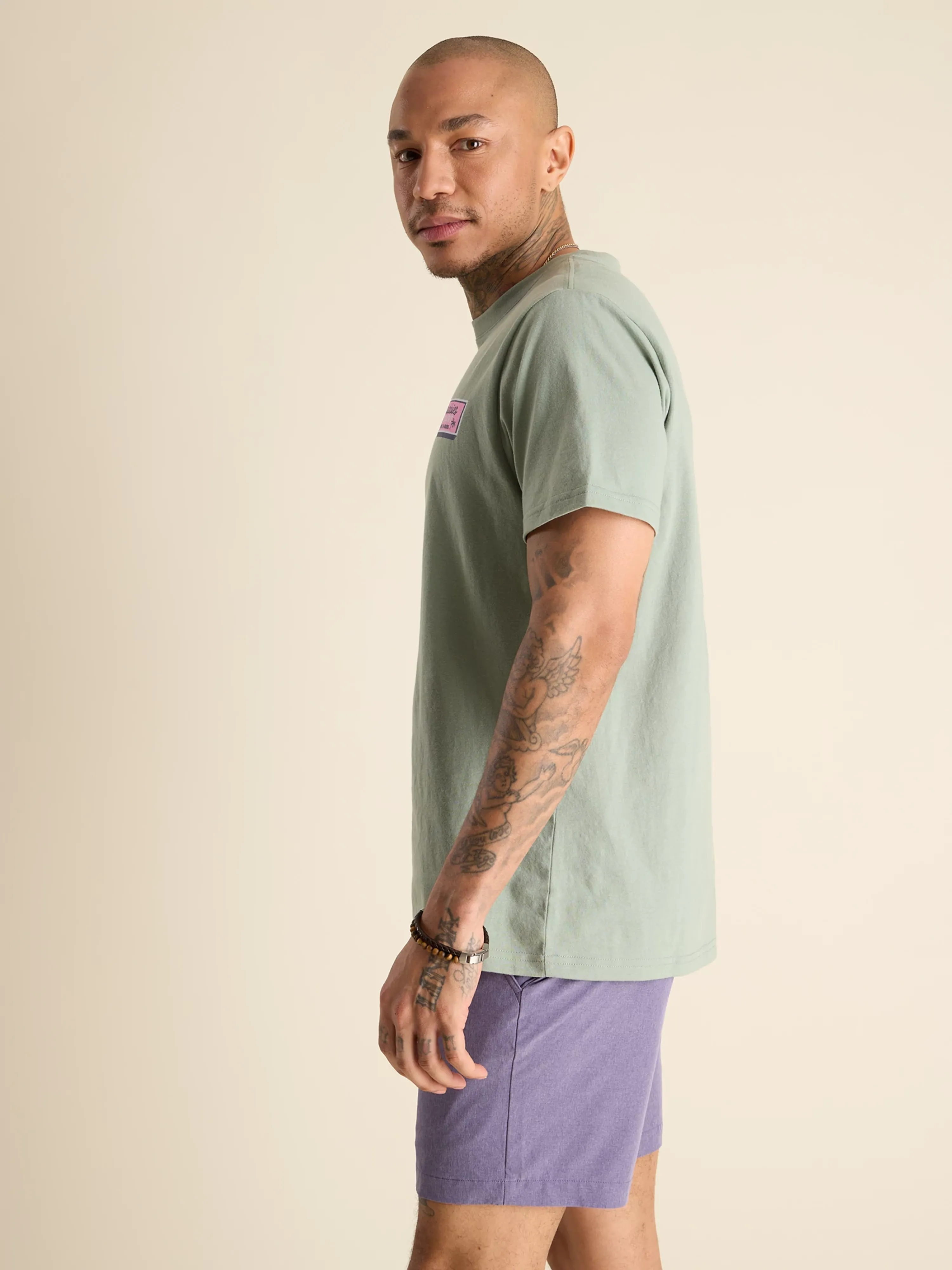 The Viva La Chubbies (Non Pocket Graphic T-Shirt) - Green - Image 3