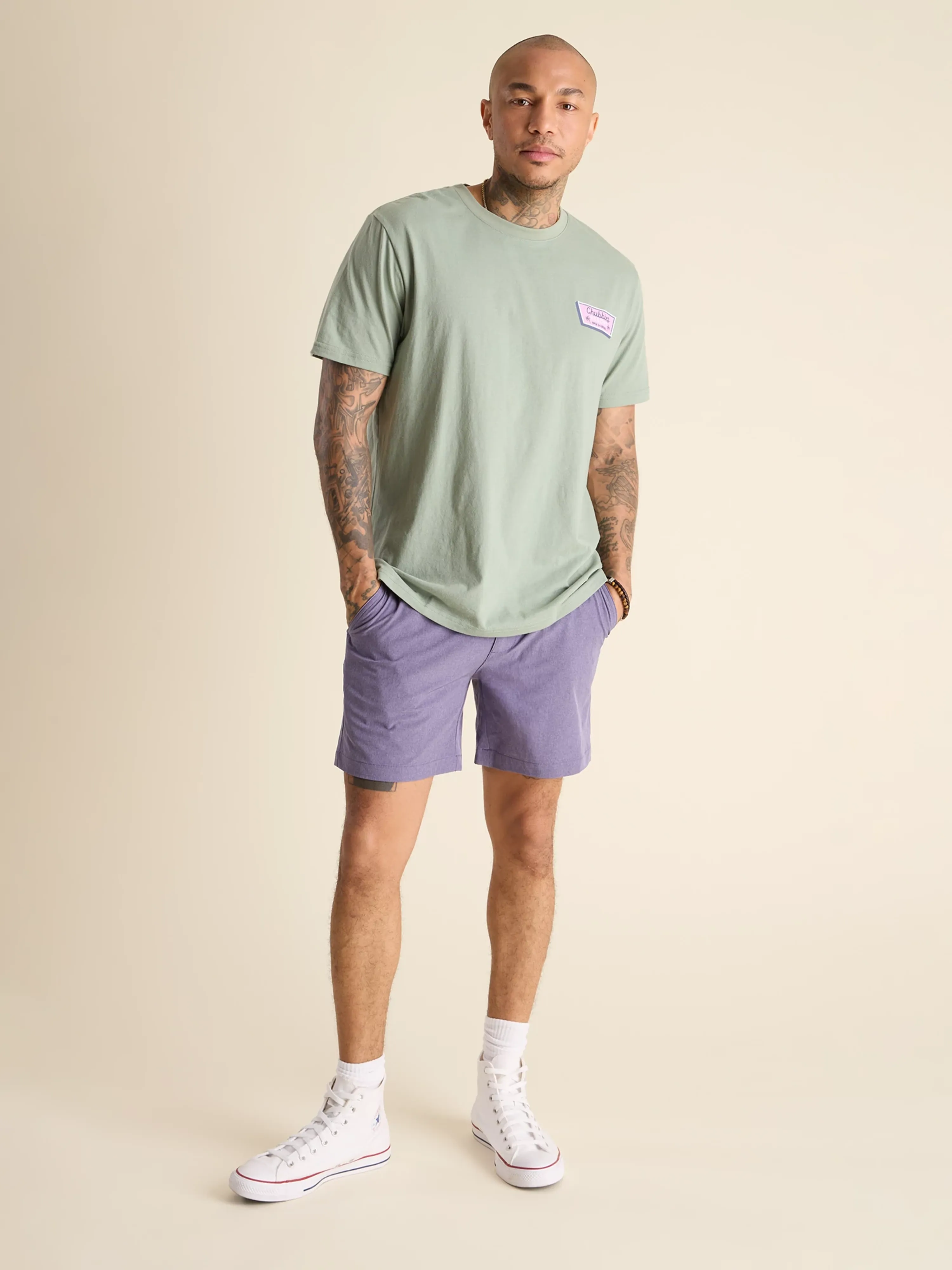 The Viva La Chubbies (Non Pocket Graphic T-Shirt) - Green - Image 4